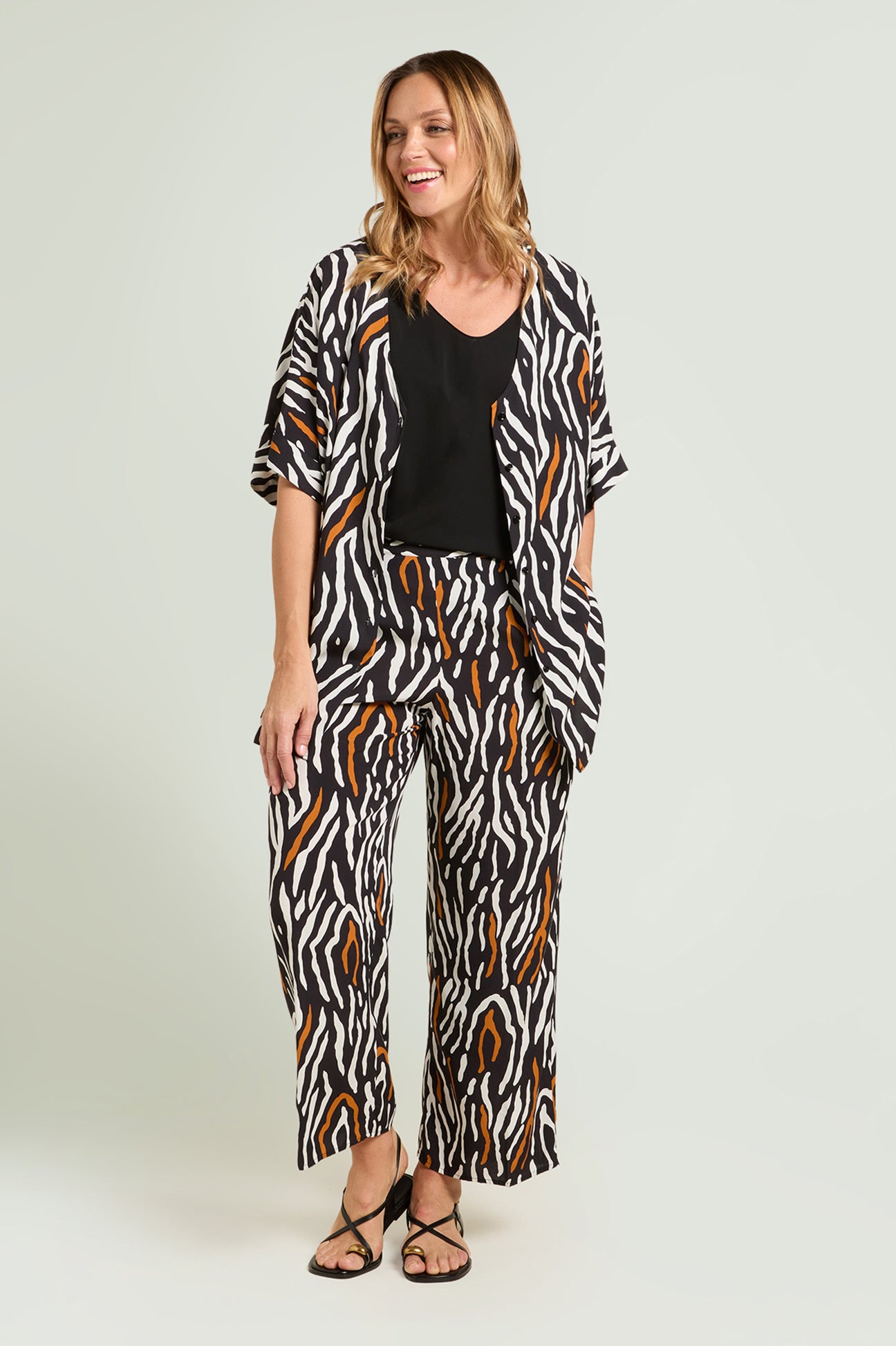 CAMICIA IN GIAVANESE STAMPATA