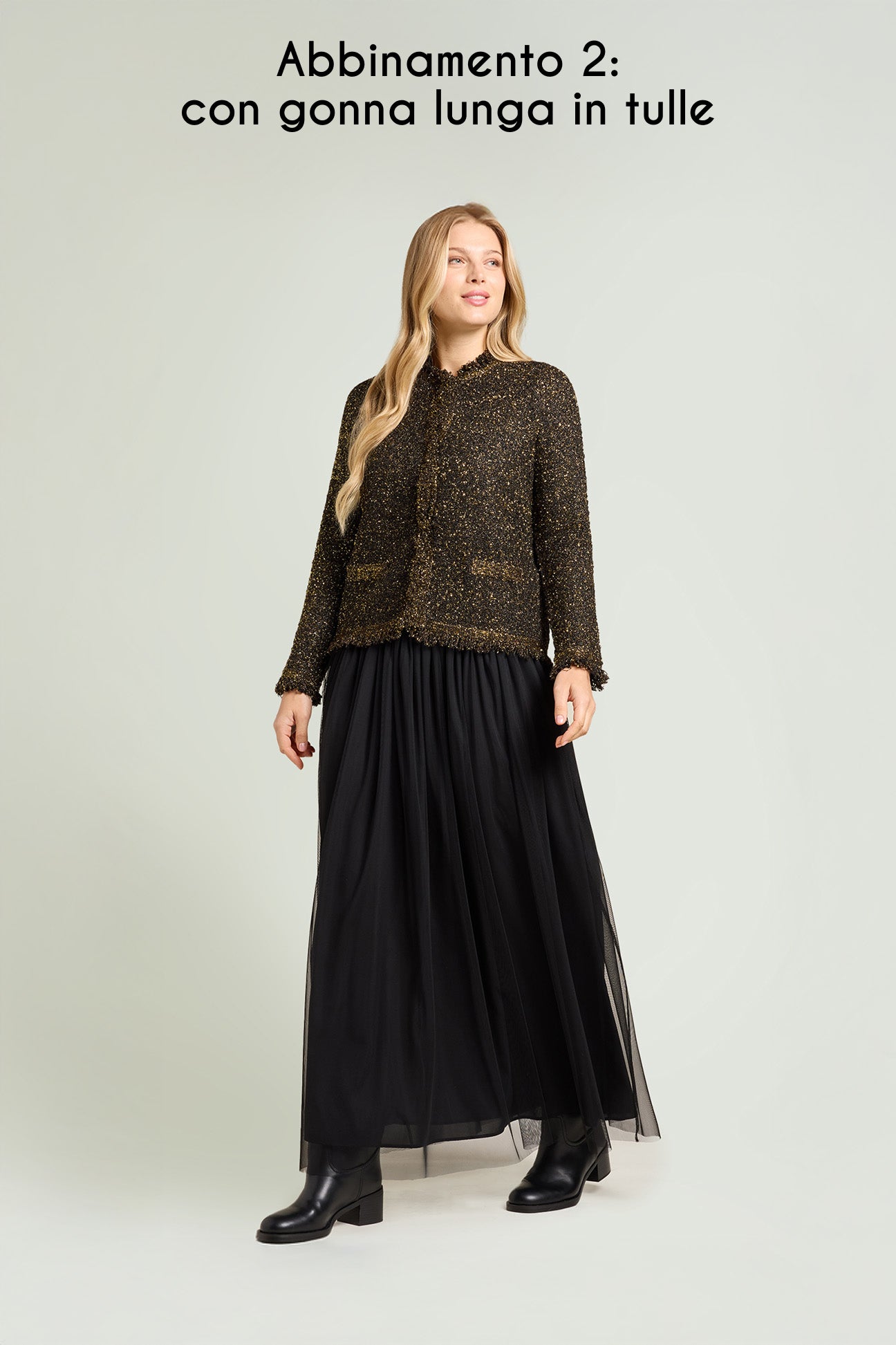 GIACCA IN MAGLIA LUREX BOUCLE'