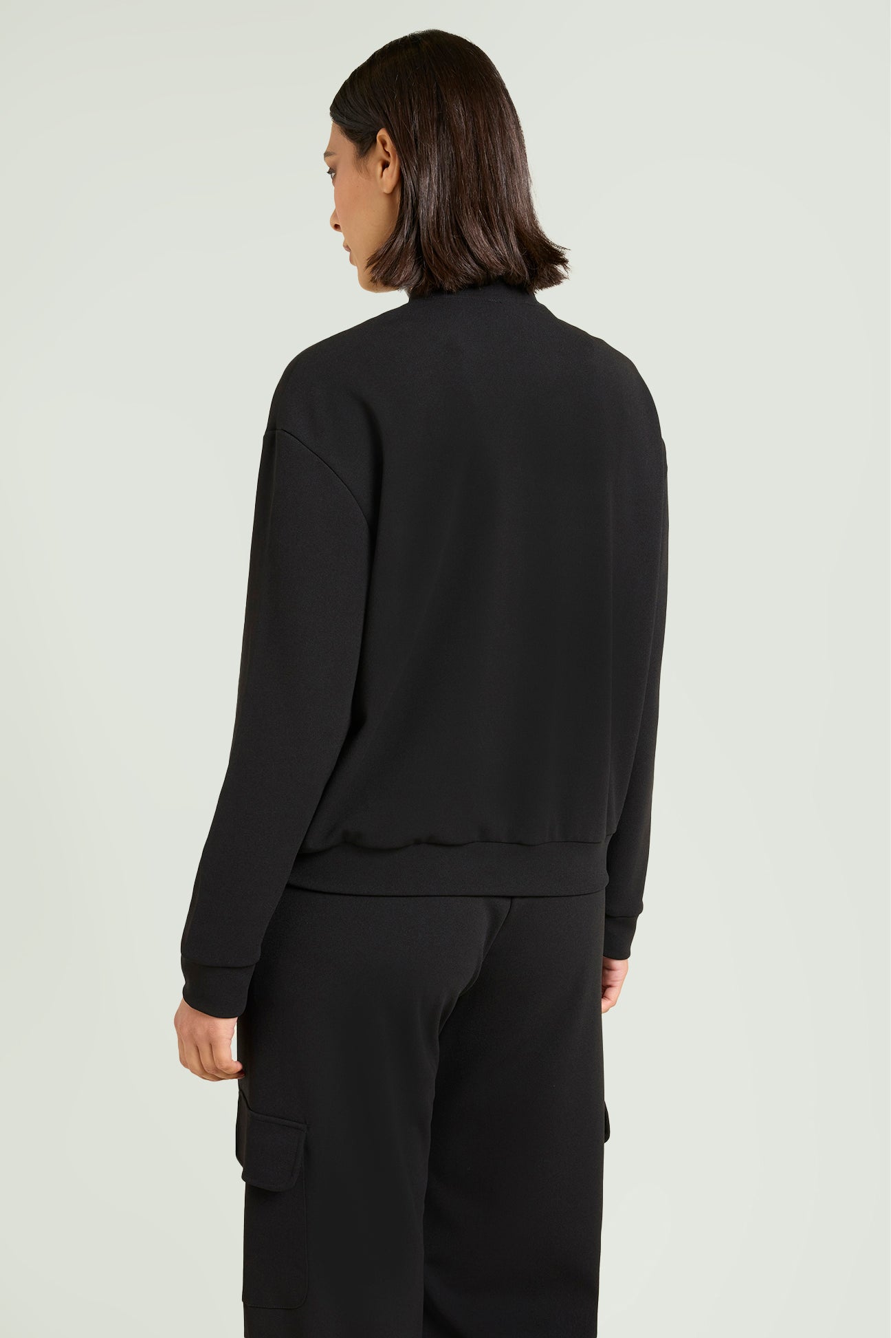 BOMBER IN SCUBA CREPE