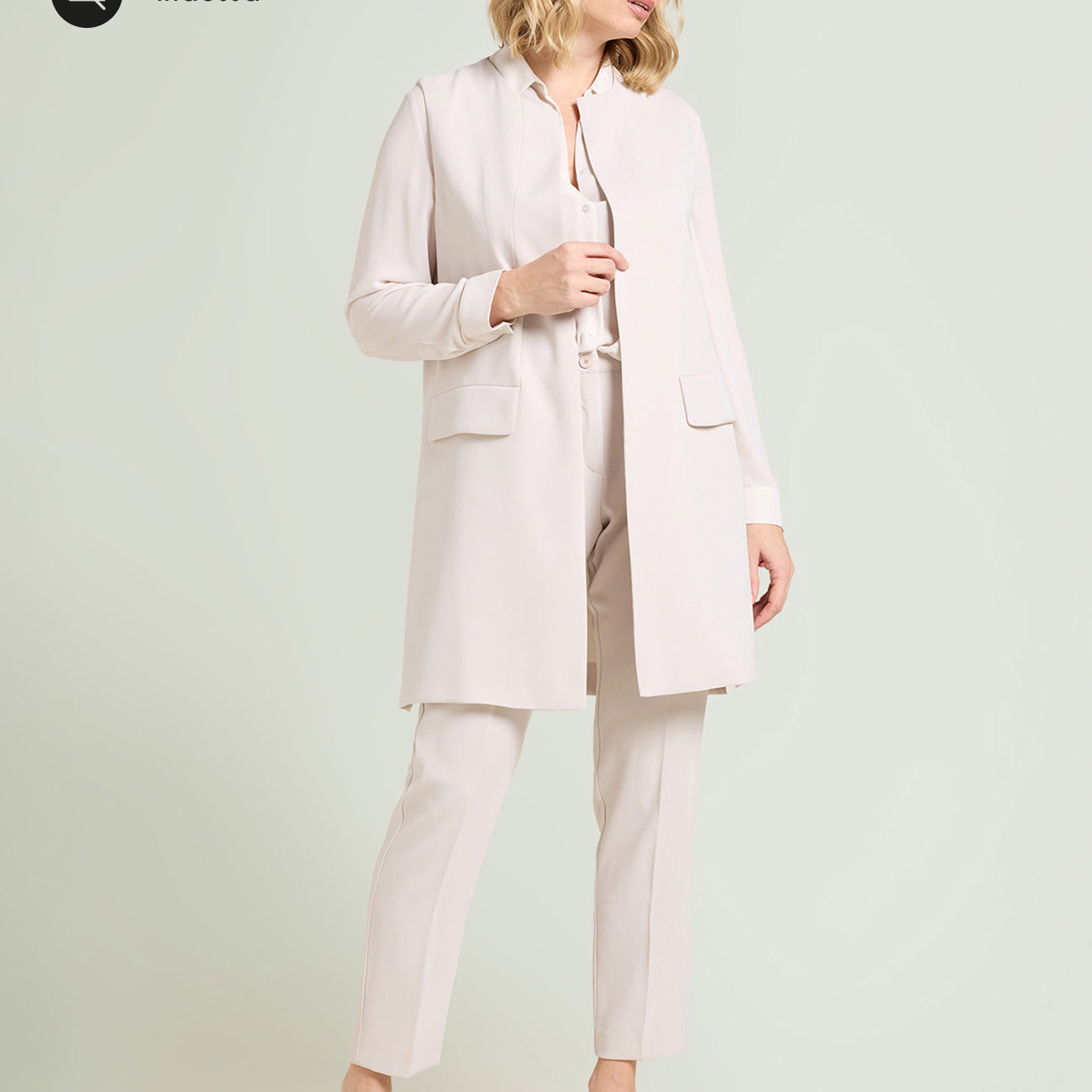 PANTALONI A SIGARETTA IN CREPE CADY