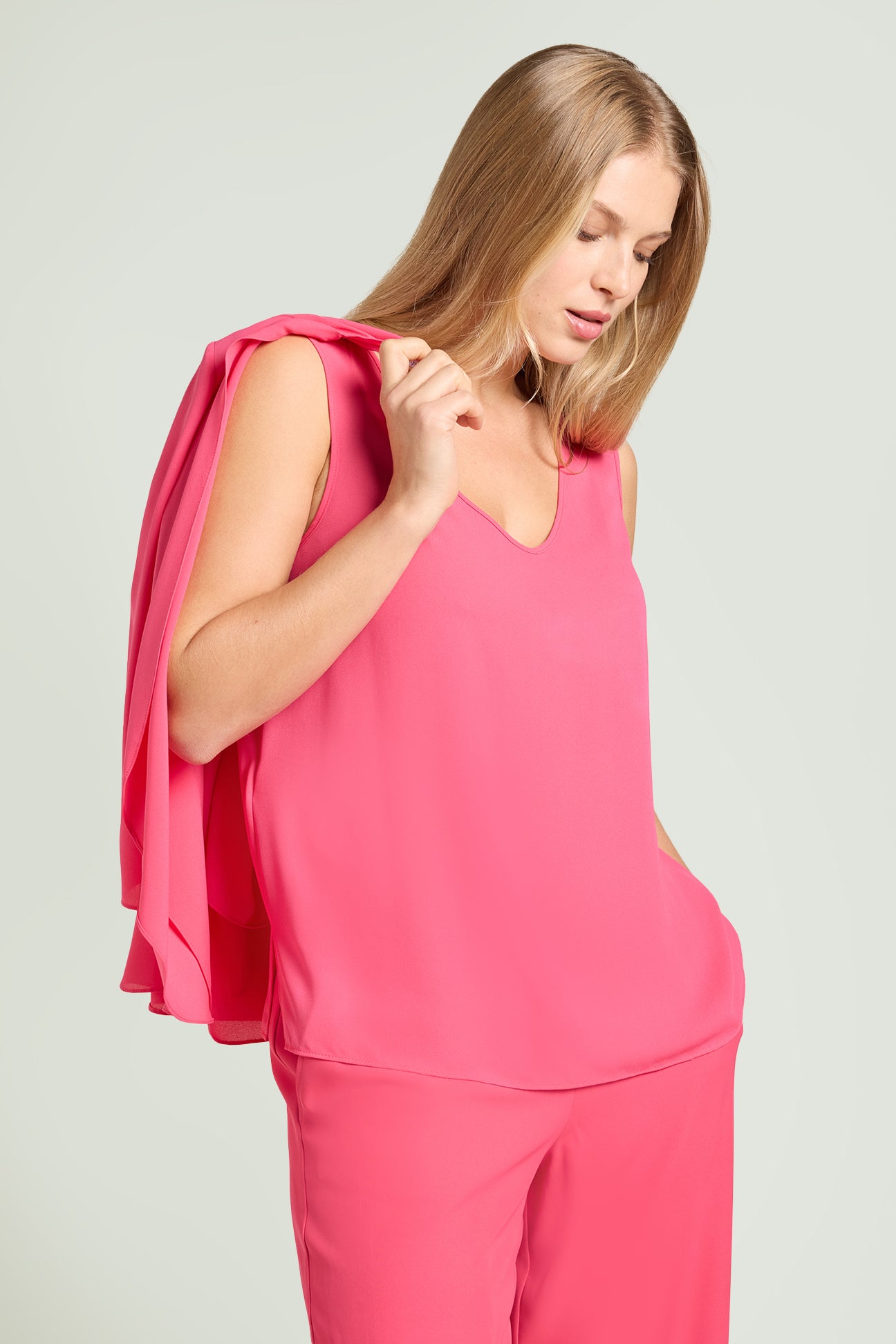 TOP E COPRISPALLE IN DOPPIA GEORGETTE