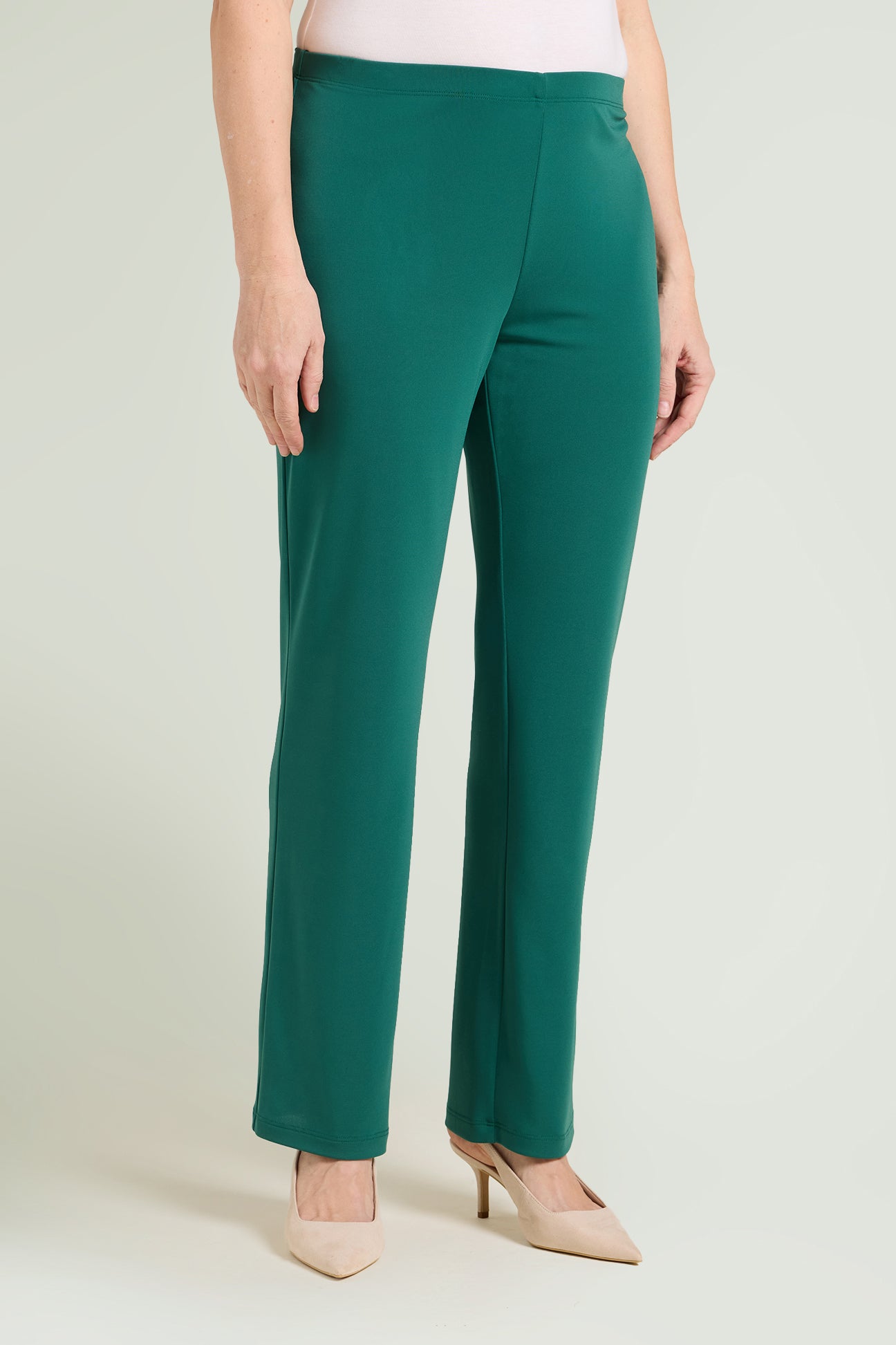 PANTALONI PULL-ON DRITTI IN JERSEY FLUIDO