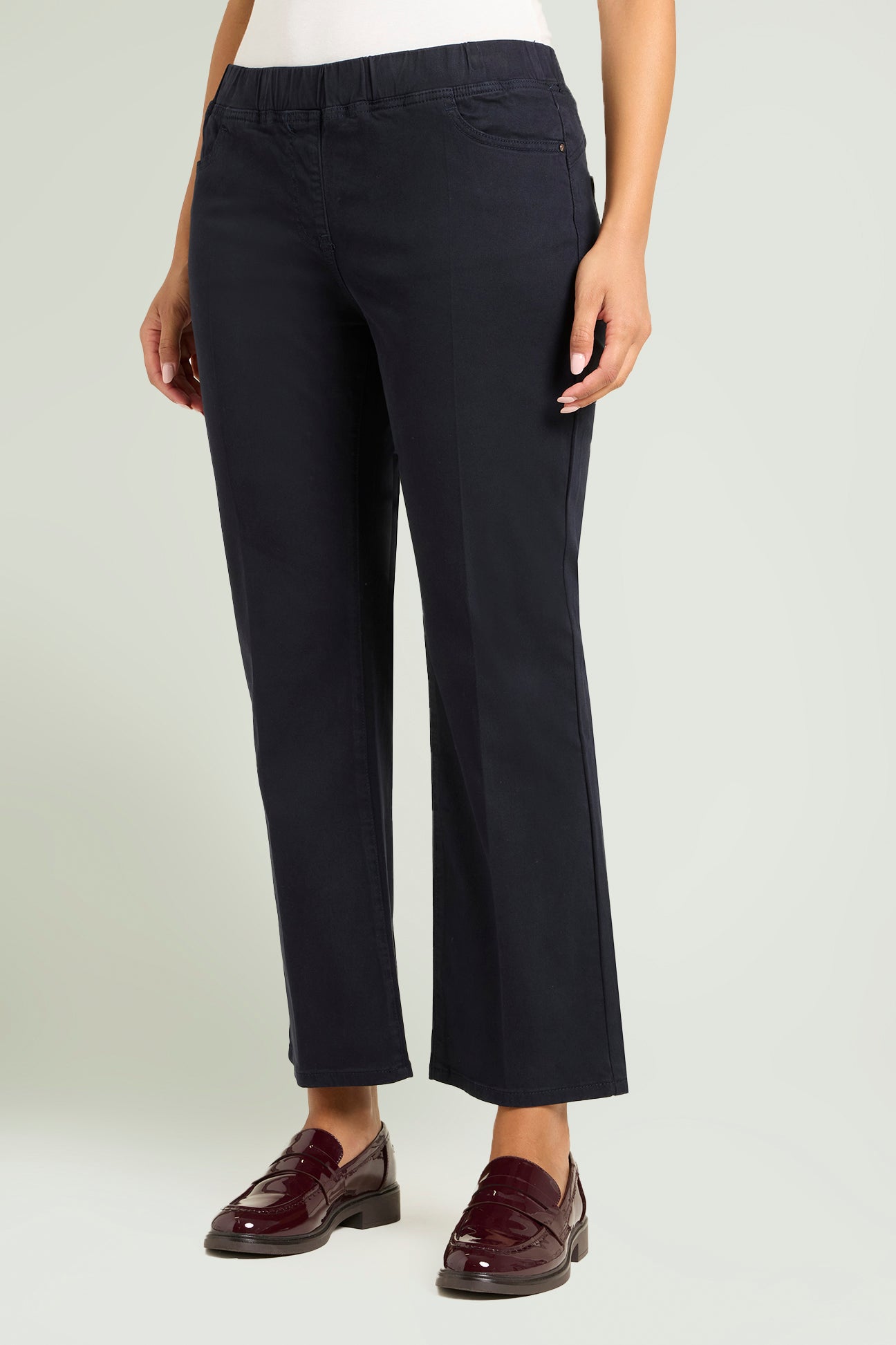 PANTALONI PULL-ON KICK FLARE IN WINTER COTTON