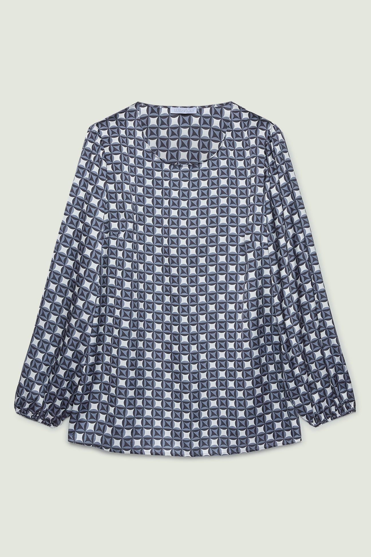 BLUSA IN SATIN STAMPATO