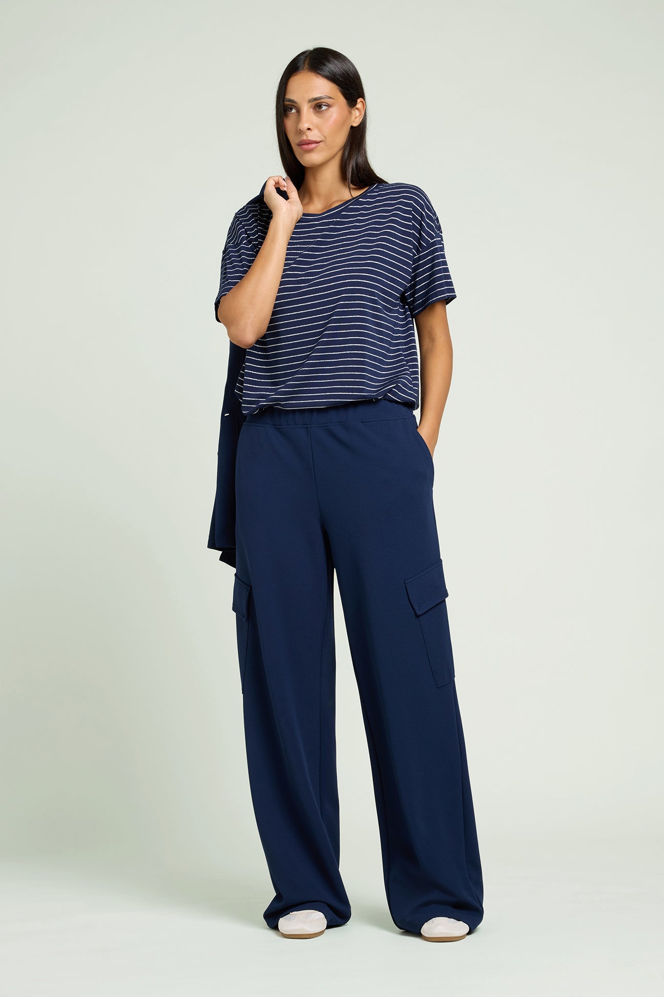 PANTALONI CARGO IN SCUBA TWILL