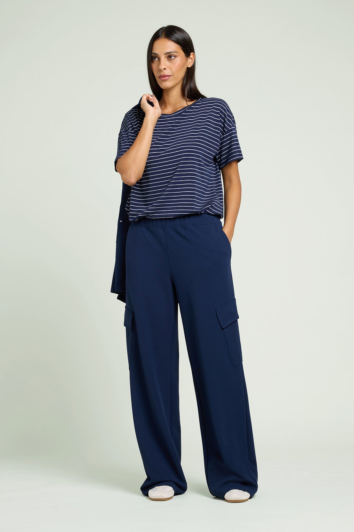 PANTALONI CARGO IN SCUBA TWILL
