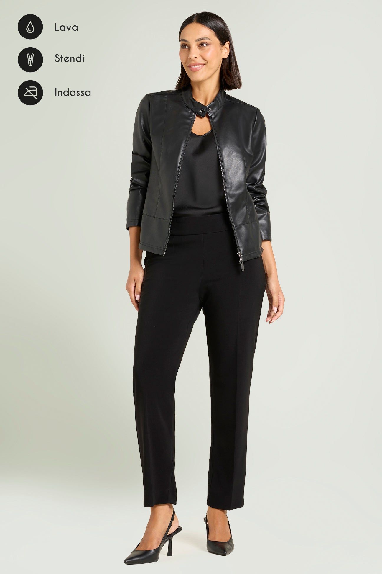 PANTALONI PULL-ON SKINNY IN COMPATTO STRETCH