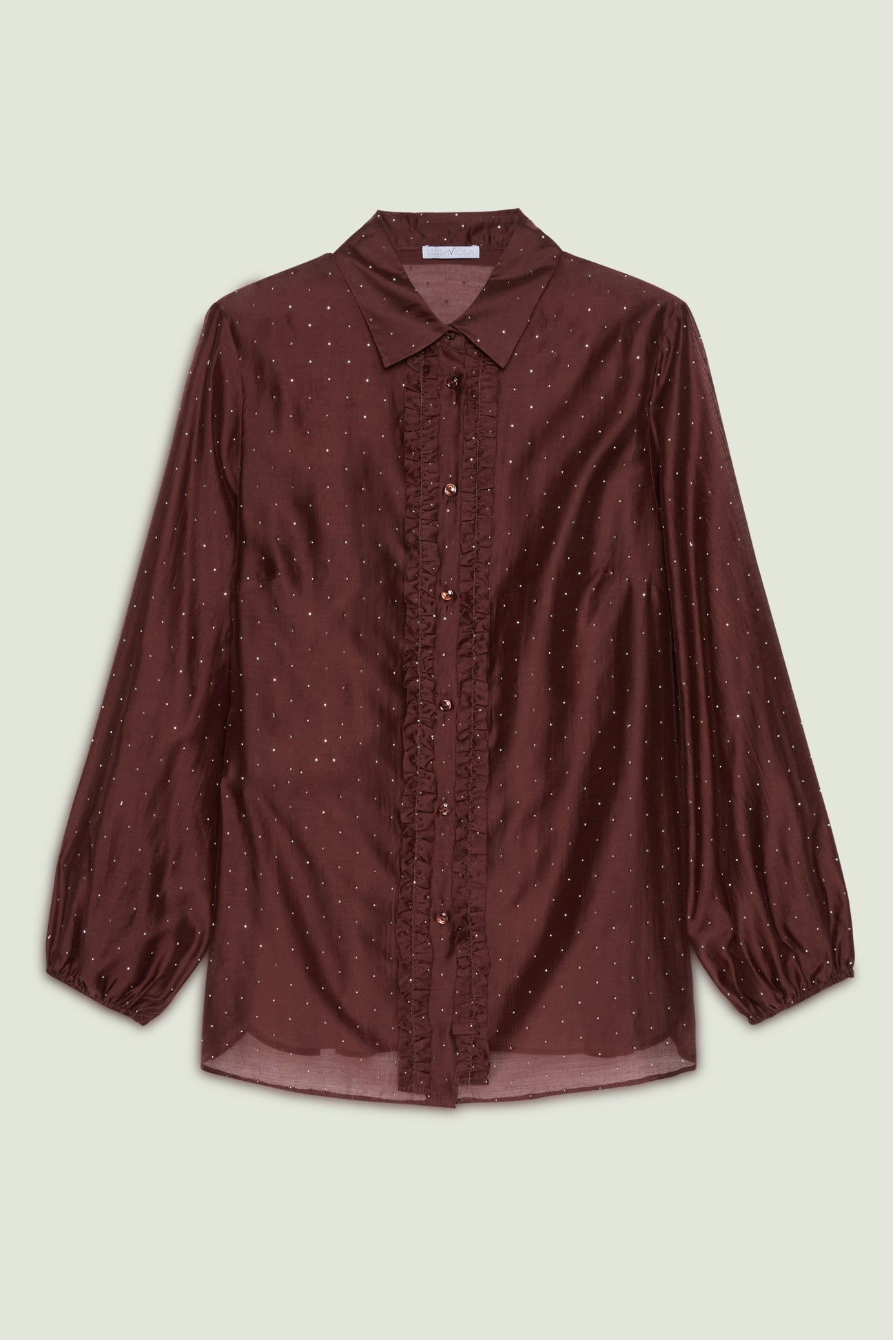 CAMICIA IN MUSSOLA CON PUNTI LUCE