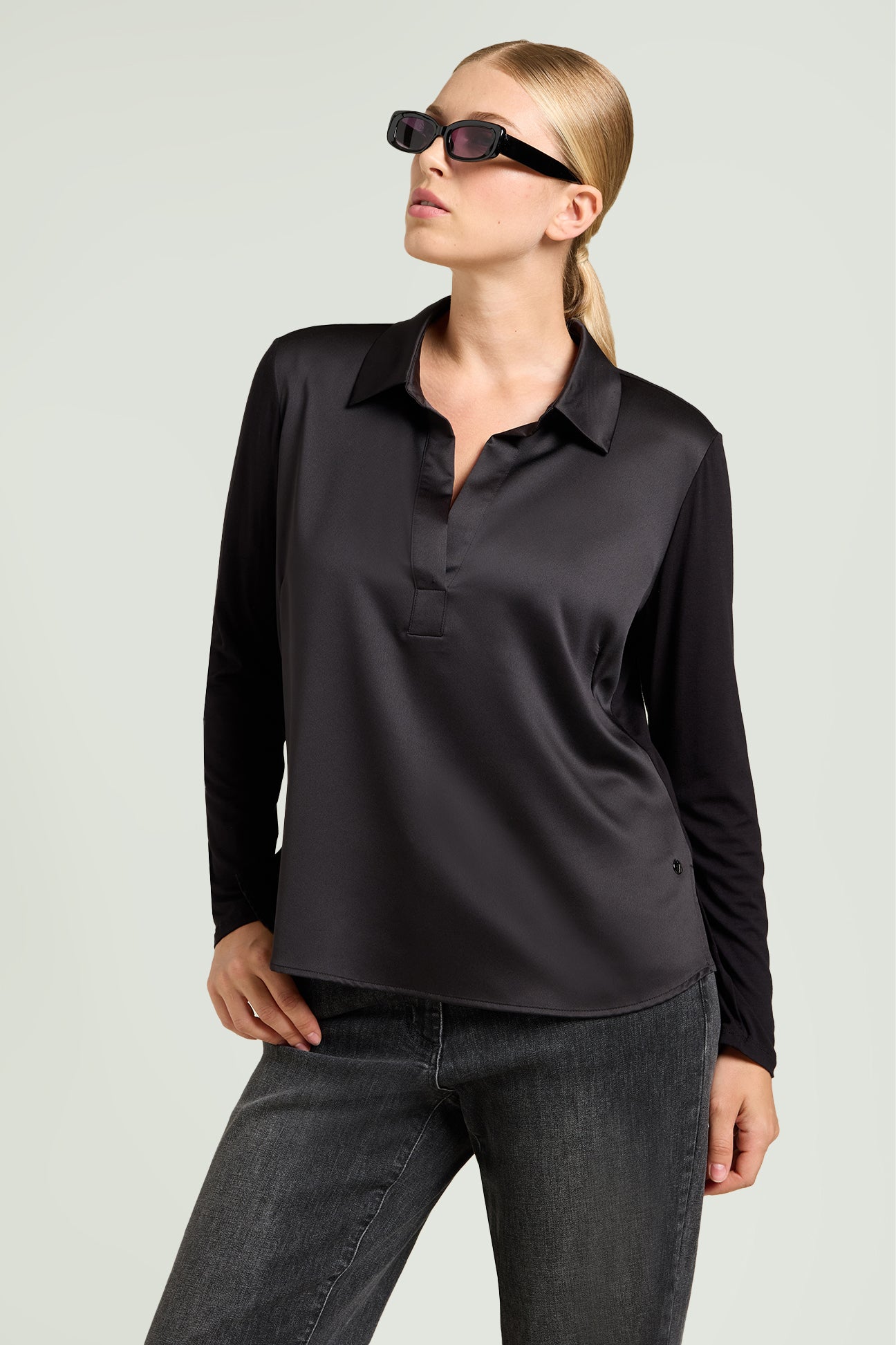 POLO IN RASO E JERSEY