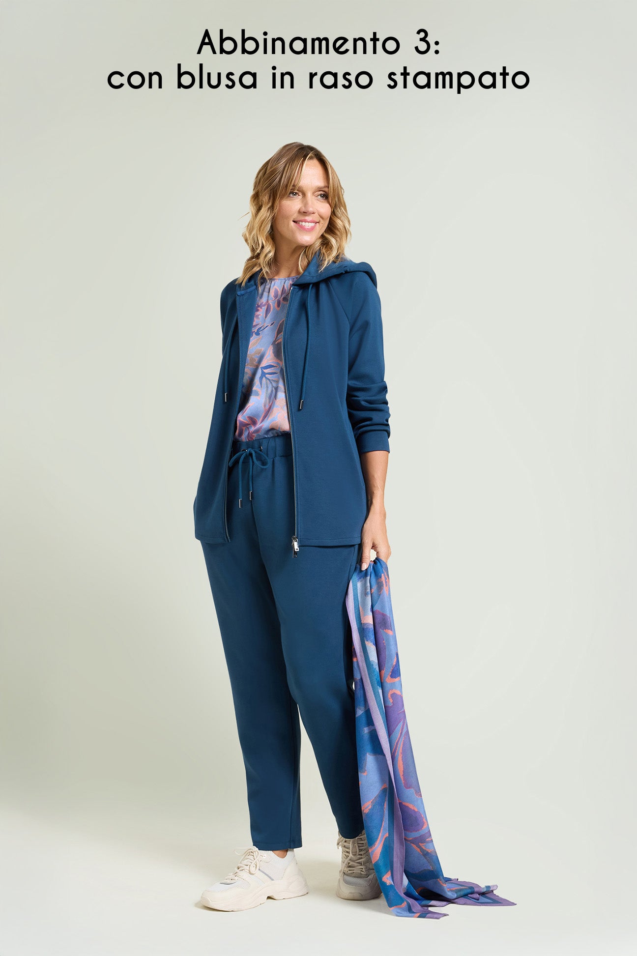 FELPA IN JERSEY SCUBA CON CAPPUCCIO