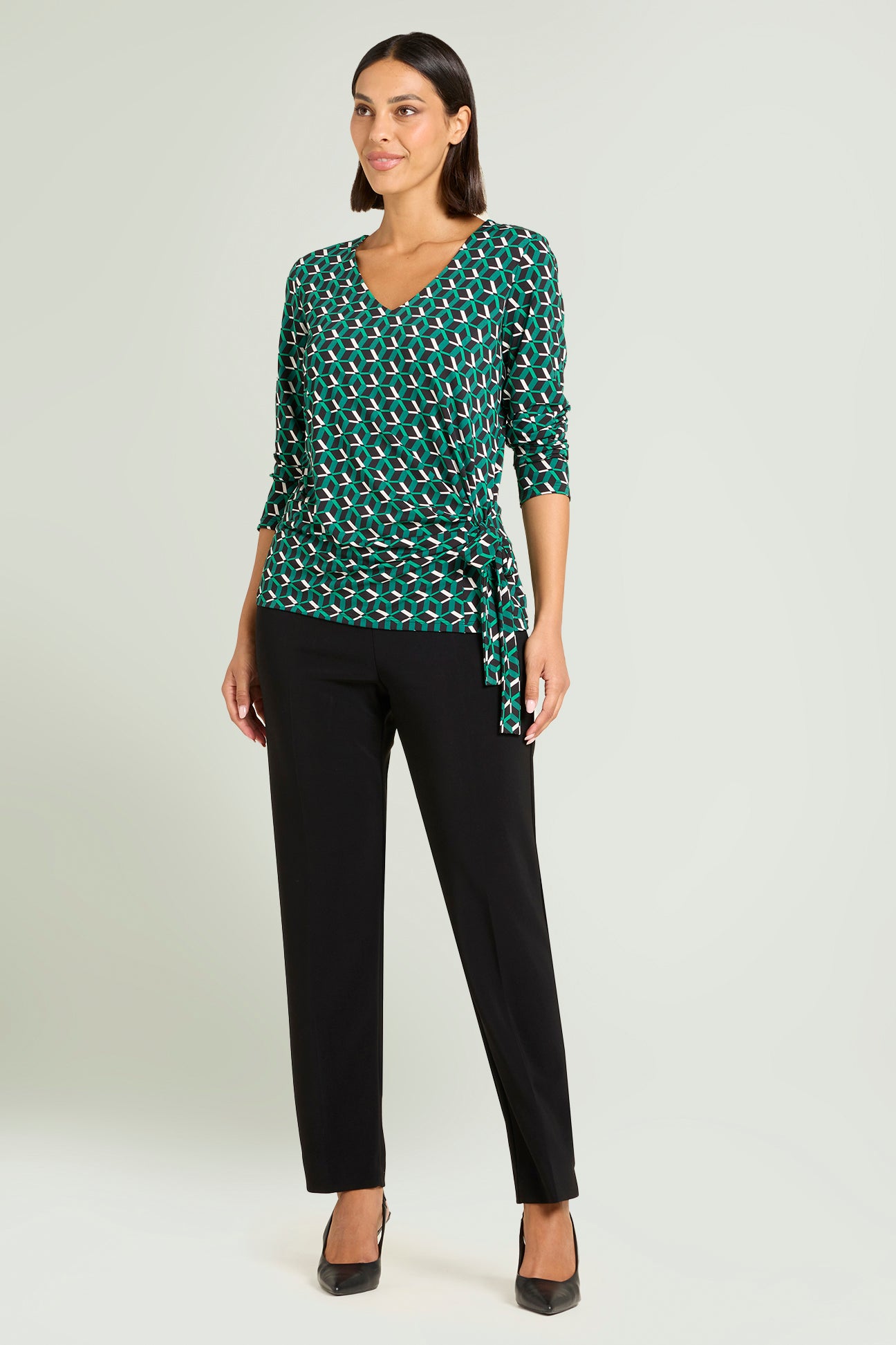 BLUSA STAMPATA IN JERSEY