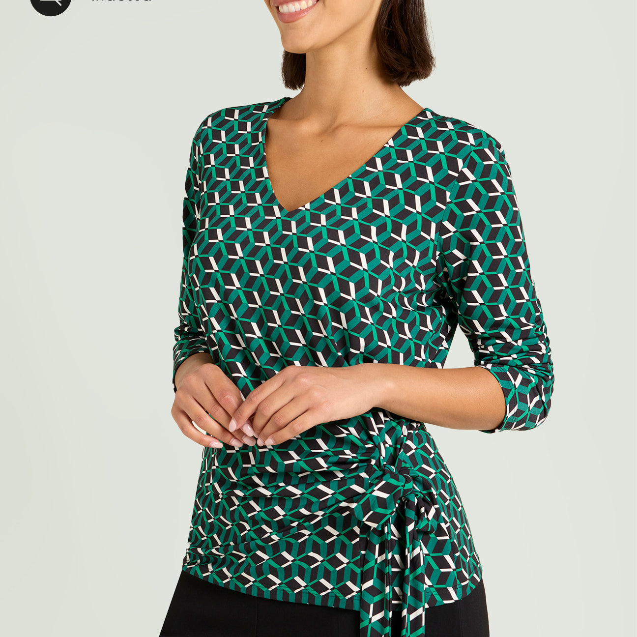 BLUSA STAMPATA IN JERSEY
