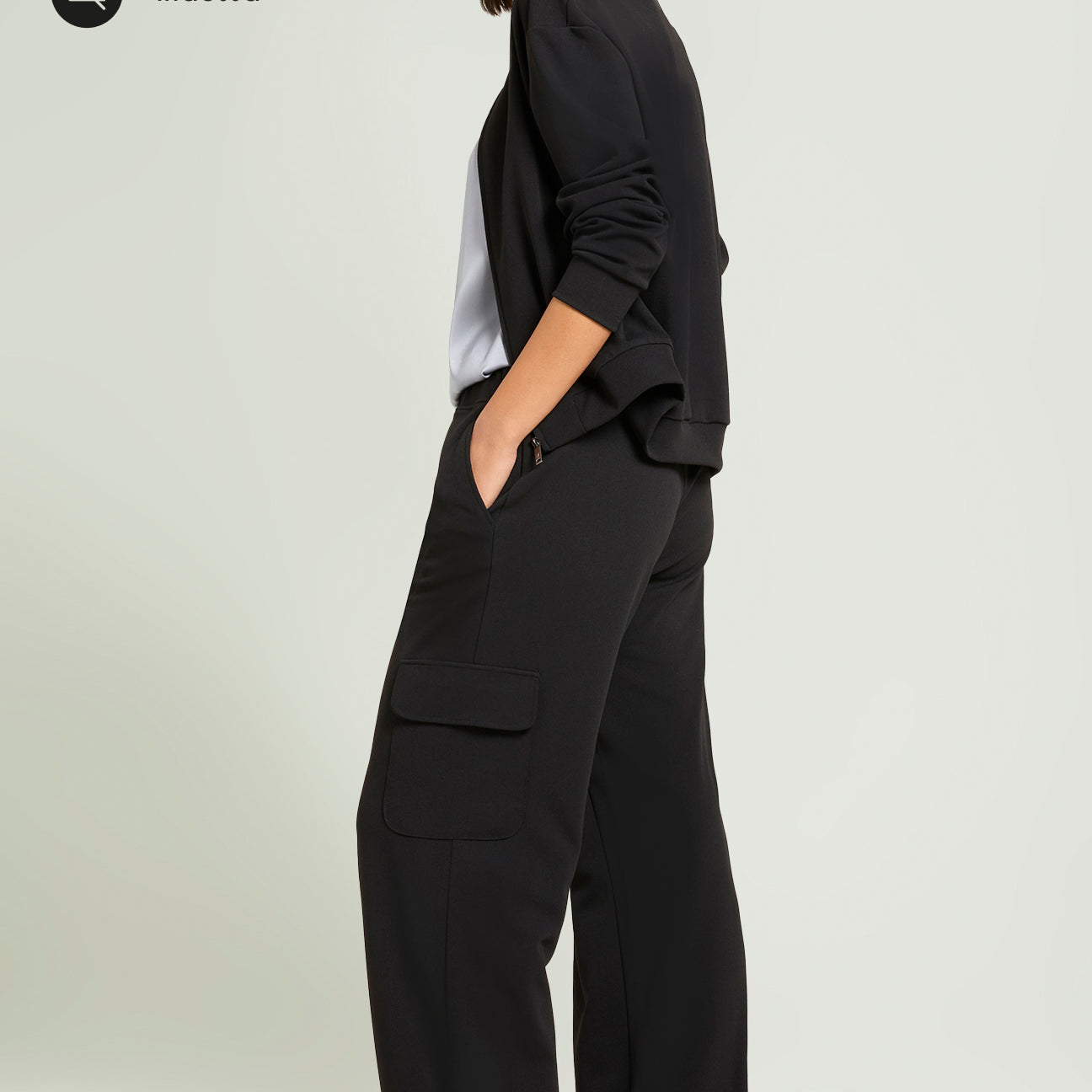 PANTALONI PULL-ON CARGO IN SCUBA CREPE