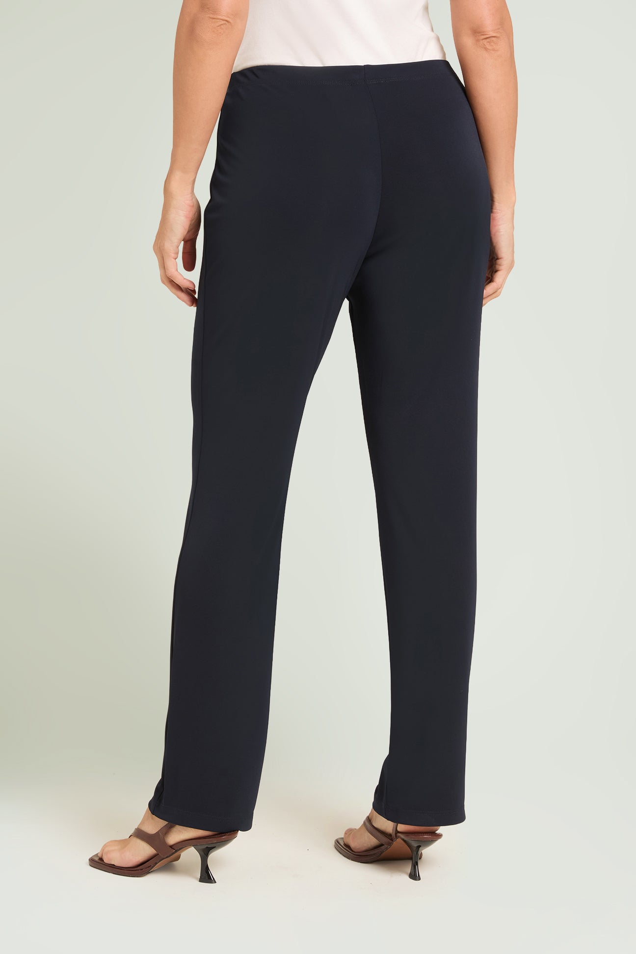 PANTALONI PULL-ON DRITTI IN JERSEY FLUIDO