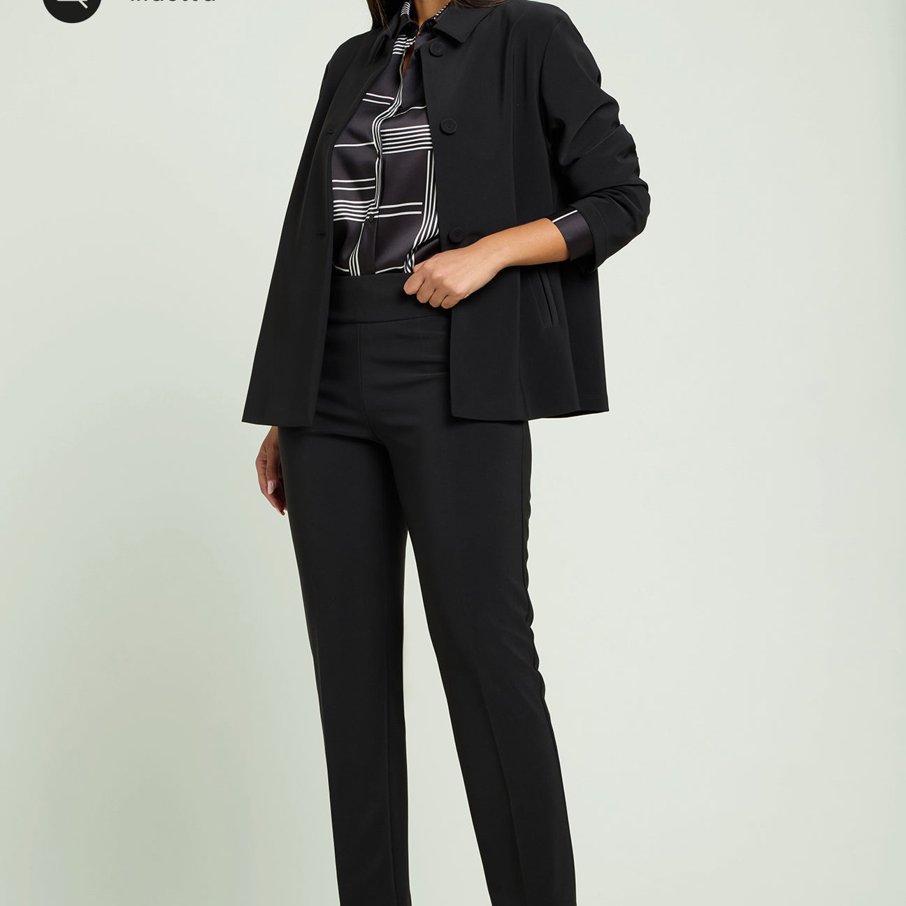 PANTALONI PULL-ON A SIGARETTA IN COMPACT STRETCH