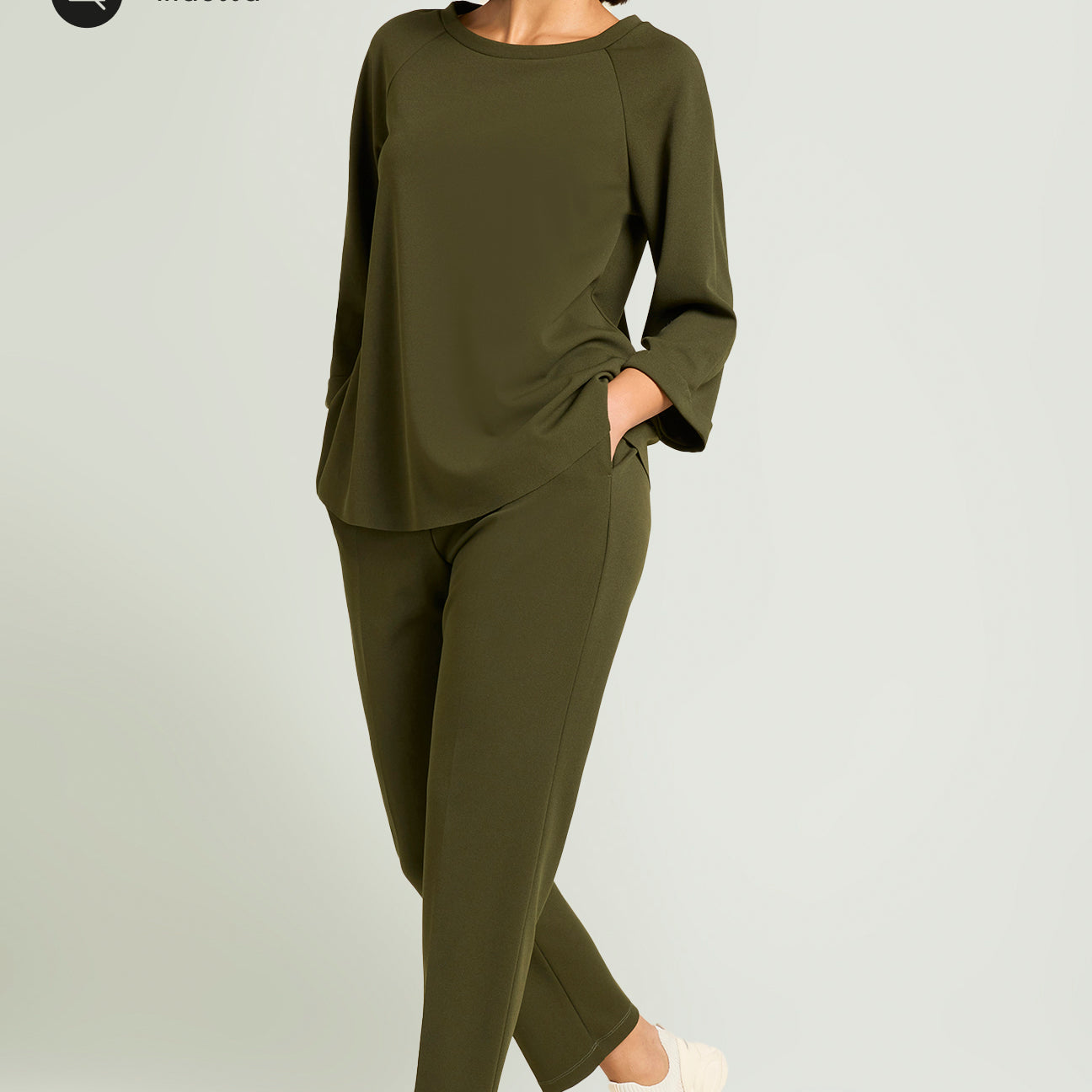 PANTALONI PULL-ON JOGGER IN SCUBA CREPE