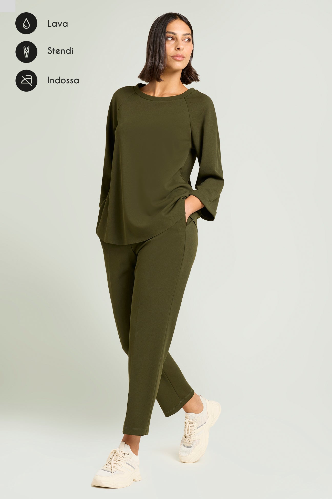 PANTALONI PULL-ON JOGGER IN SCUBA CREPE