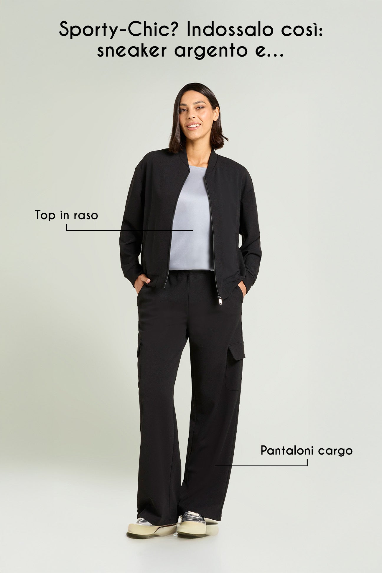 BOMBER IN SCUBA CREPE