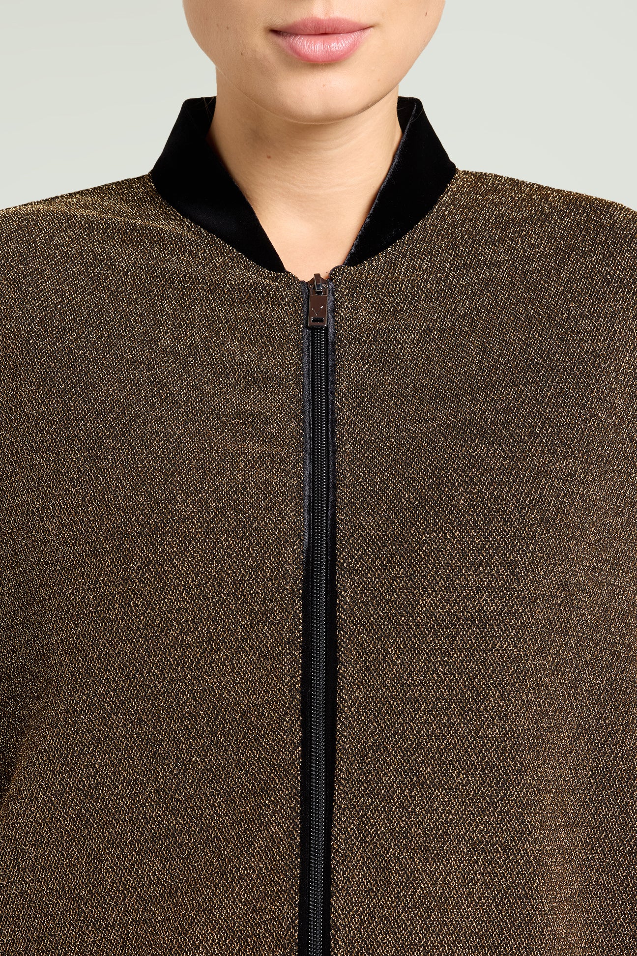 BOMBER IN JERSEY LUREX