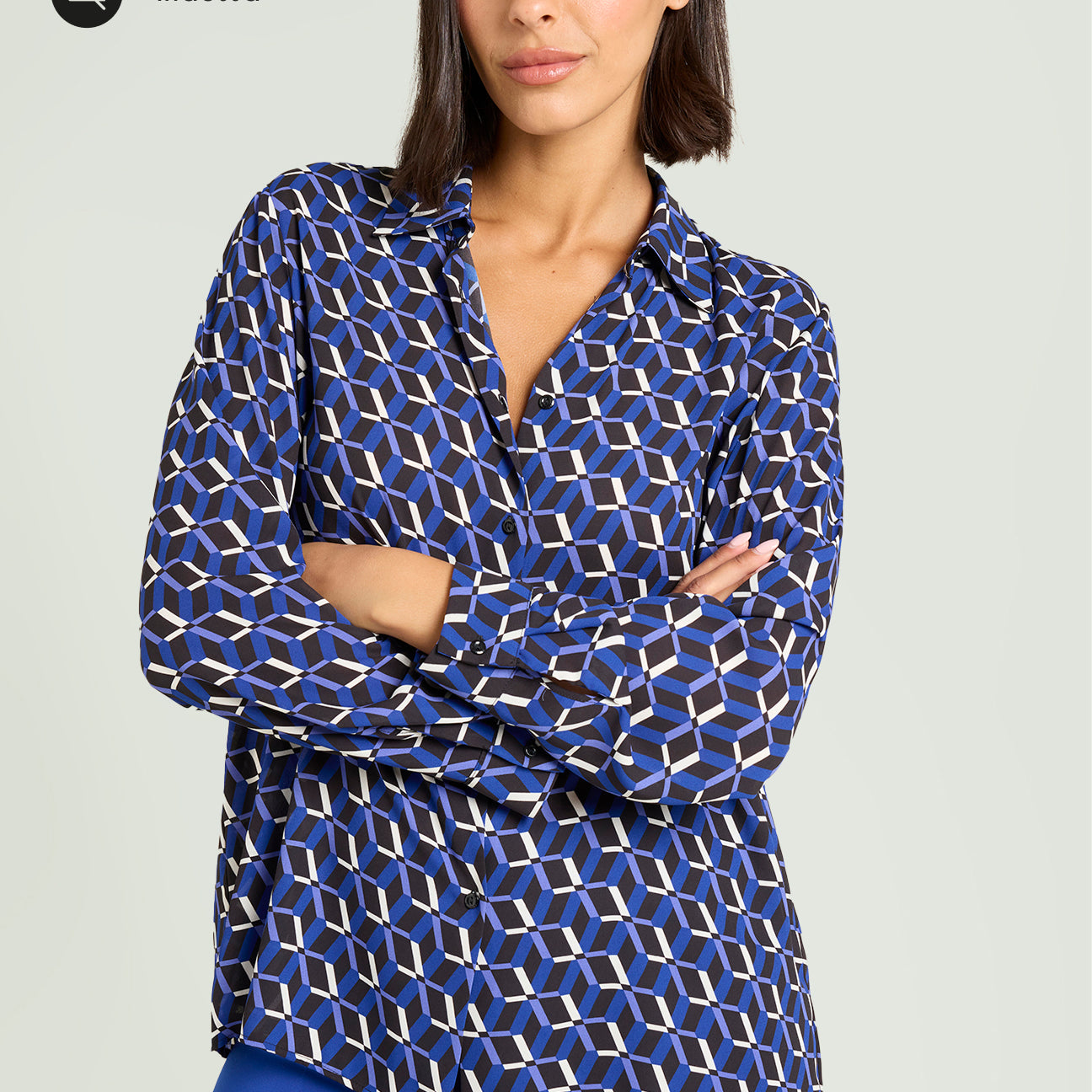 CAMICIA IN DOPPIA GEORGETTE STAMPATA
