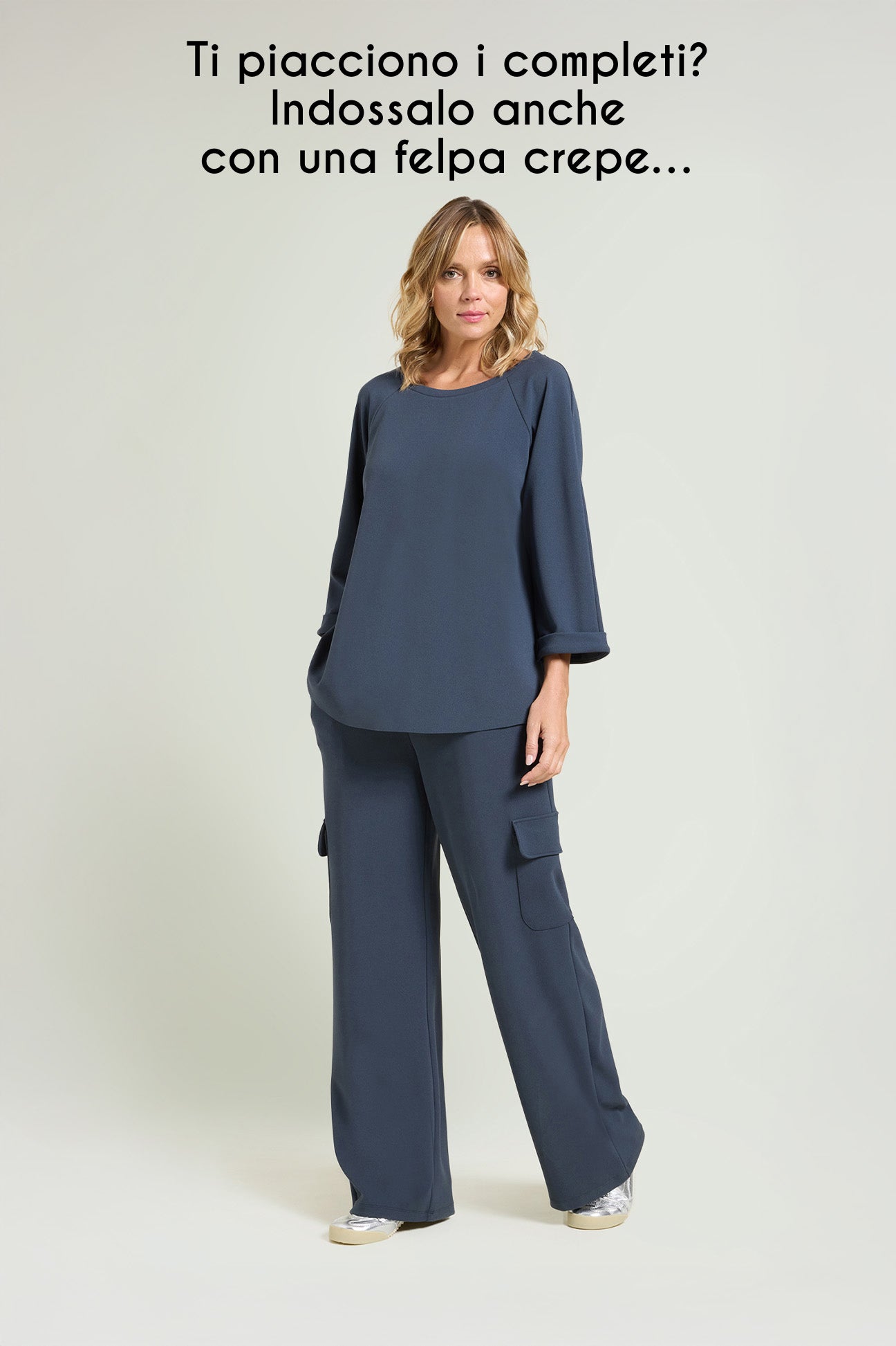 PANTALONI PULL-ON CARGO IN SCUBA CREPE