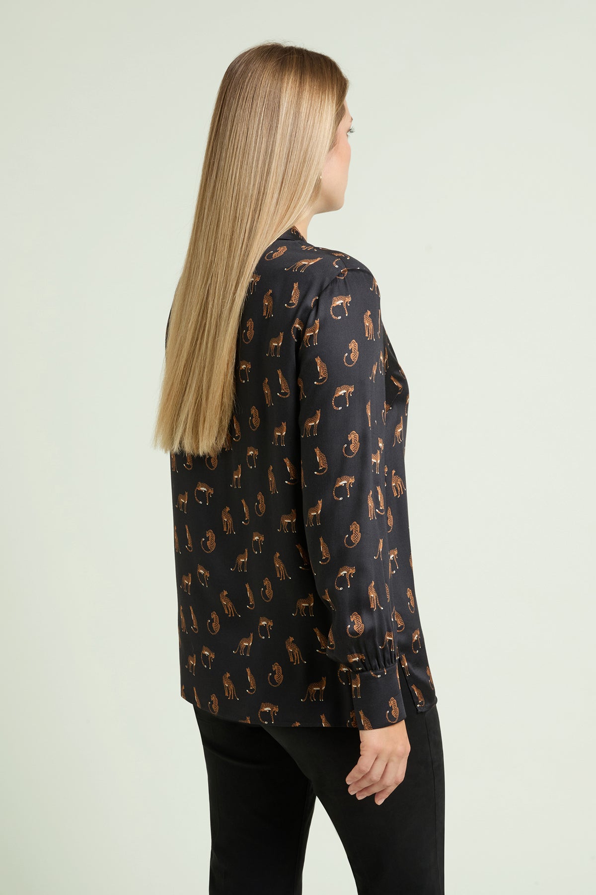 CAMICIA ANIMALIER IN GEORGETTE