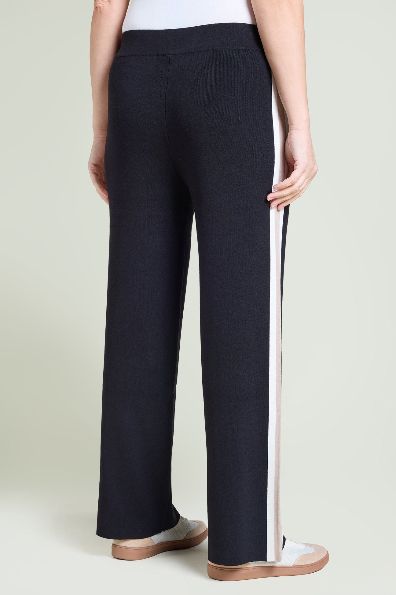 PANTALONI PULL-ON IN MAGLIA CON BANDE