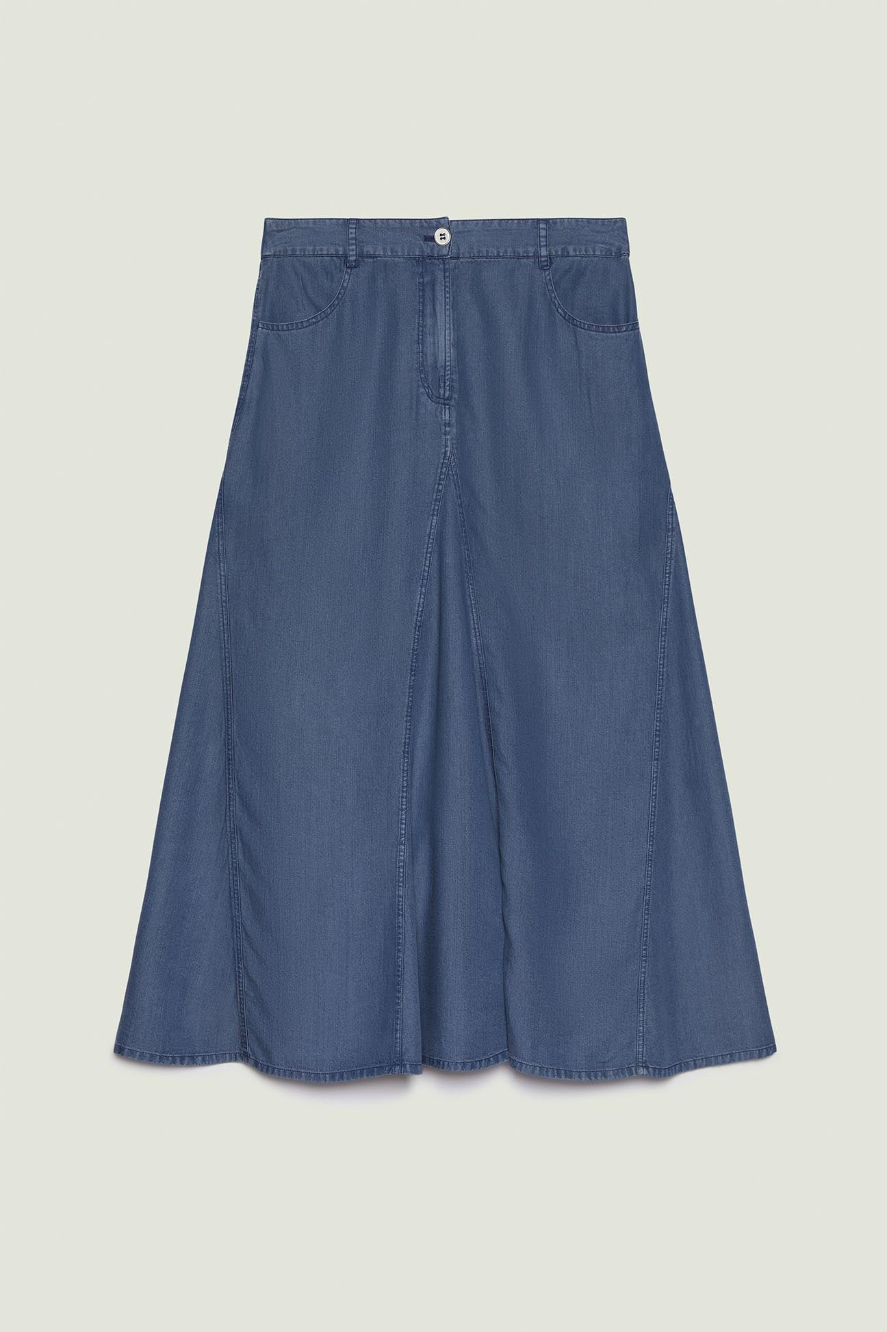 GONNA LUNGA IN CHAMBRAY