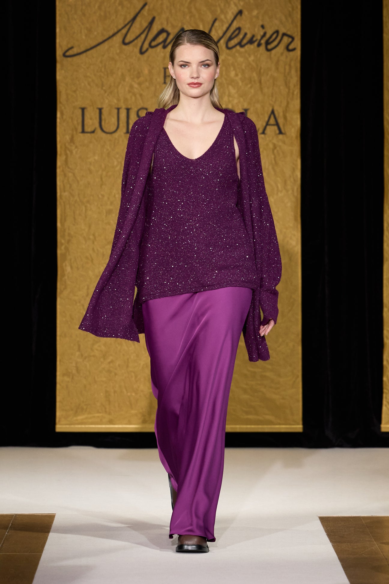 TWIN SET Full Paillettes Viola - Collezione Mara Venier