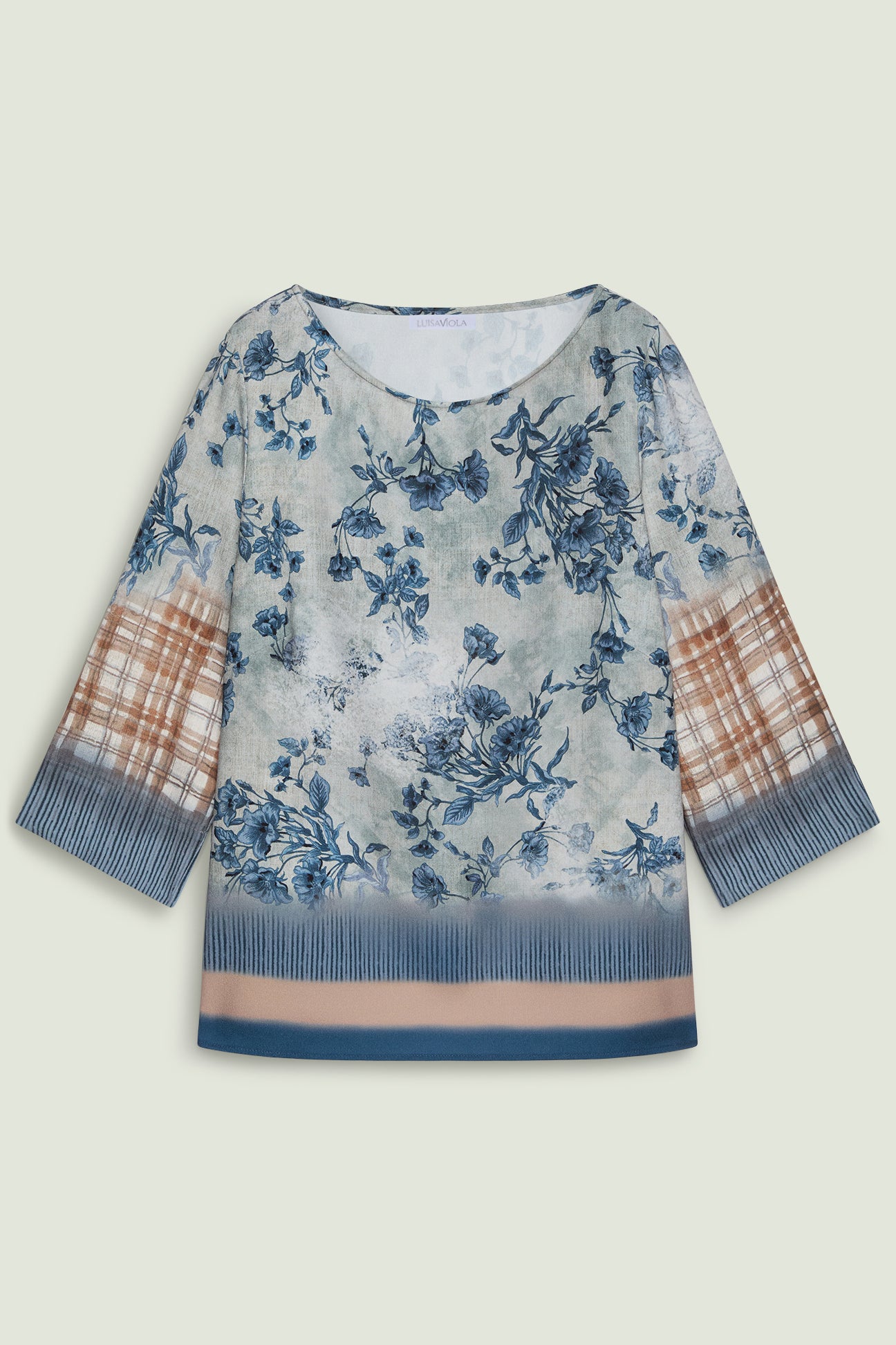 BLUSA IN SABLE' STAMPATO