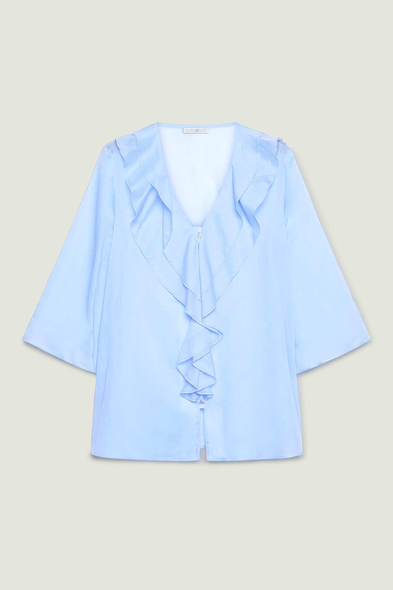 CAMICIA CON VOLANT IN MUSSOLA