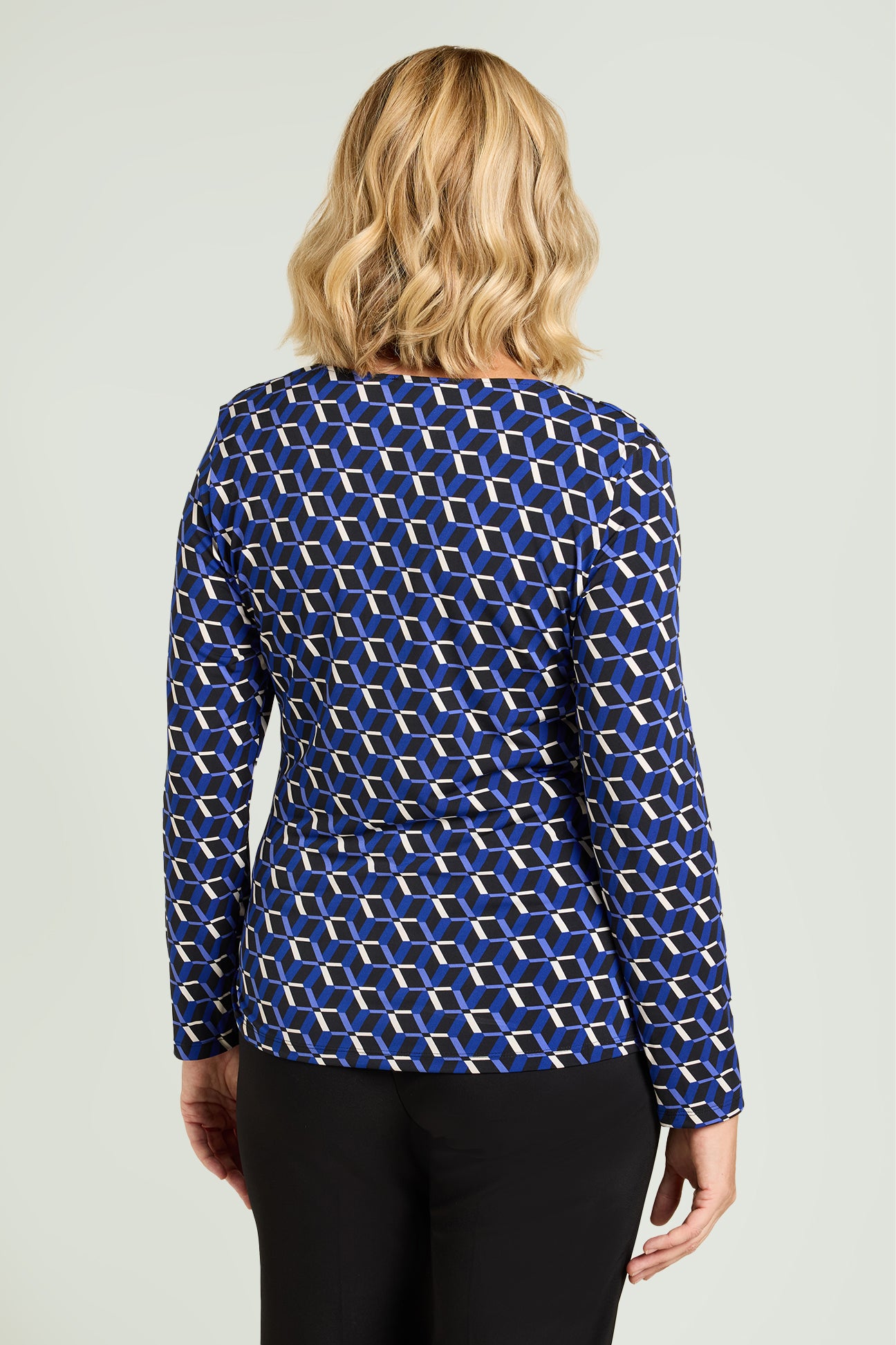 BLUSA STAMPATA IN JERSEY