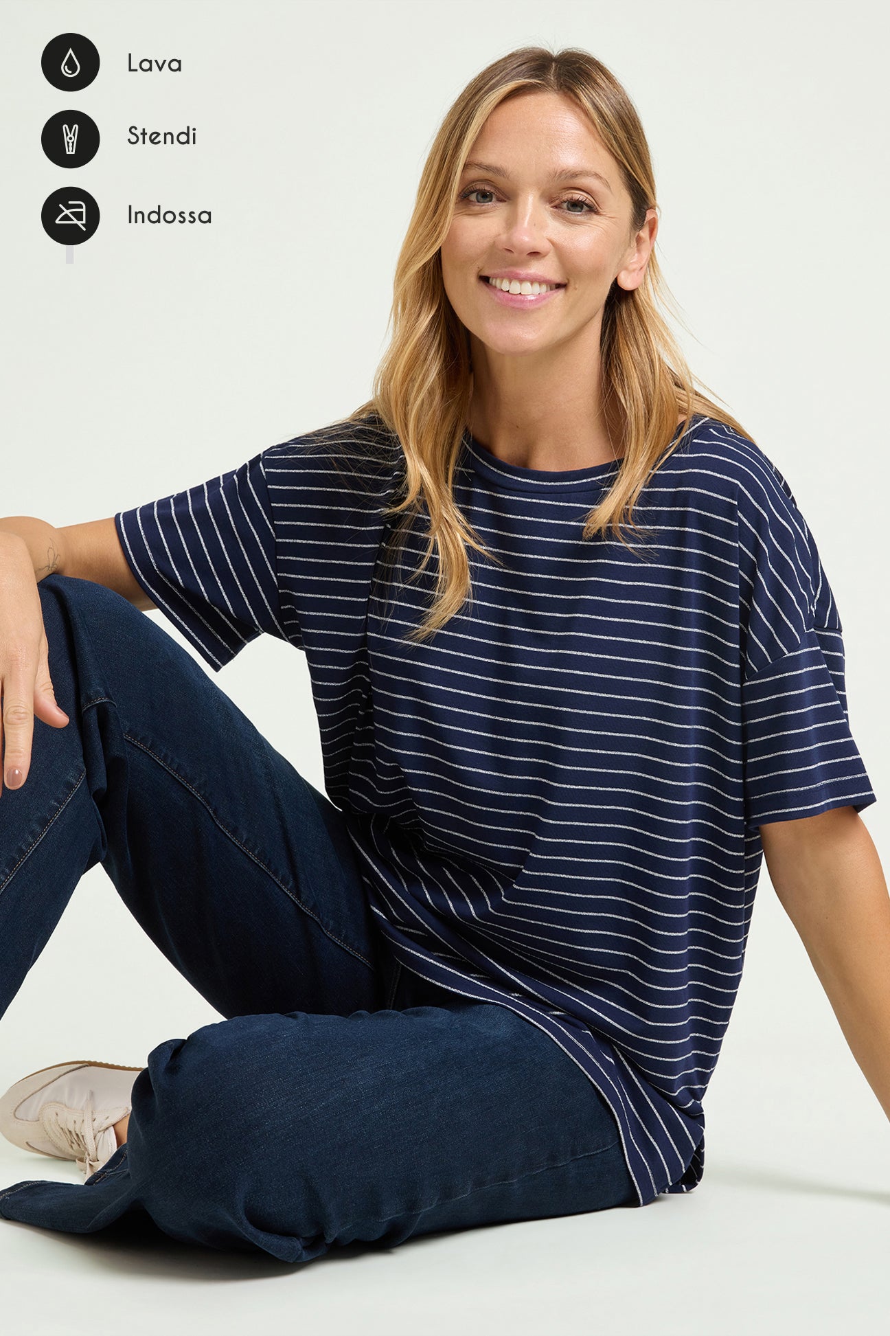 T-SHIRT A RIGHE LUREX