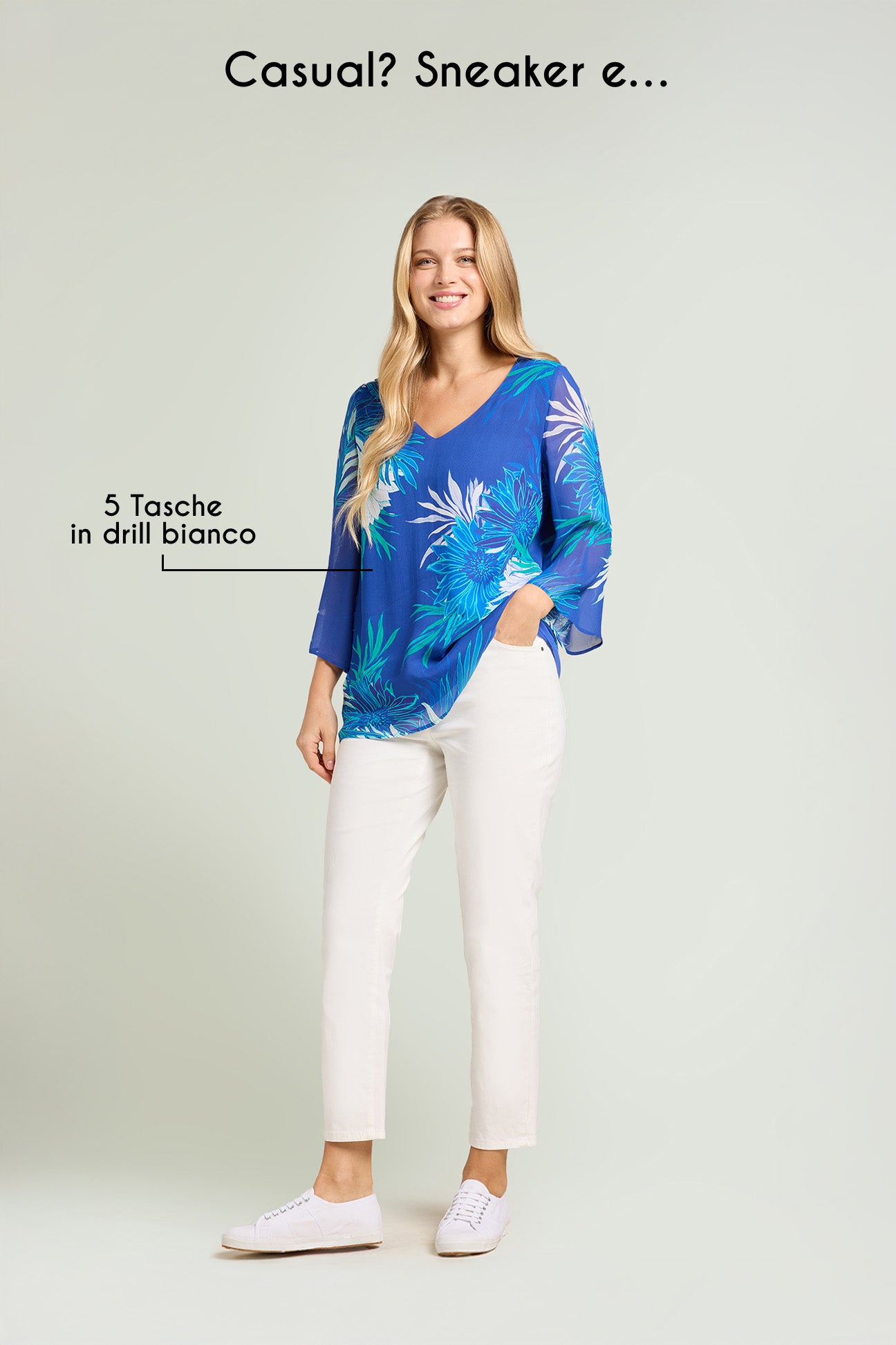 BLUSA IN GEORGETTE STAMPATA