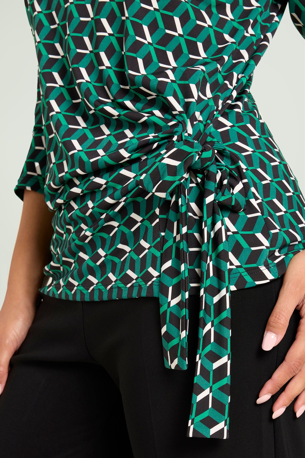 BLUSA STAMPATA IN JERSEY