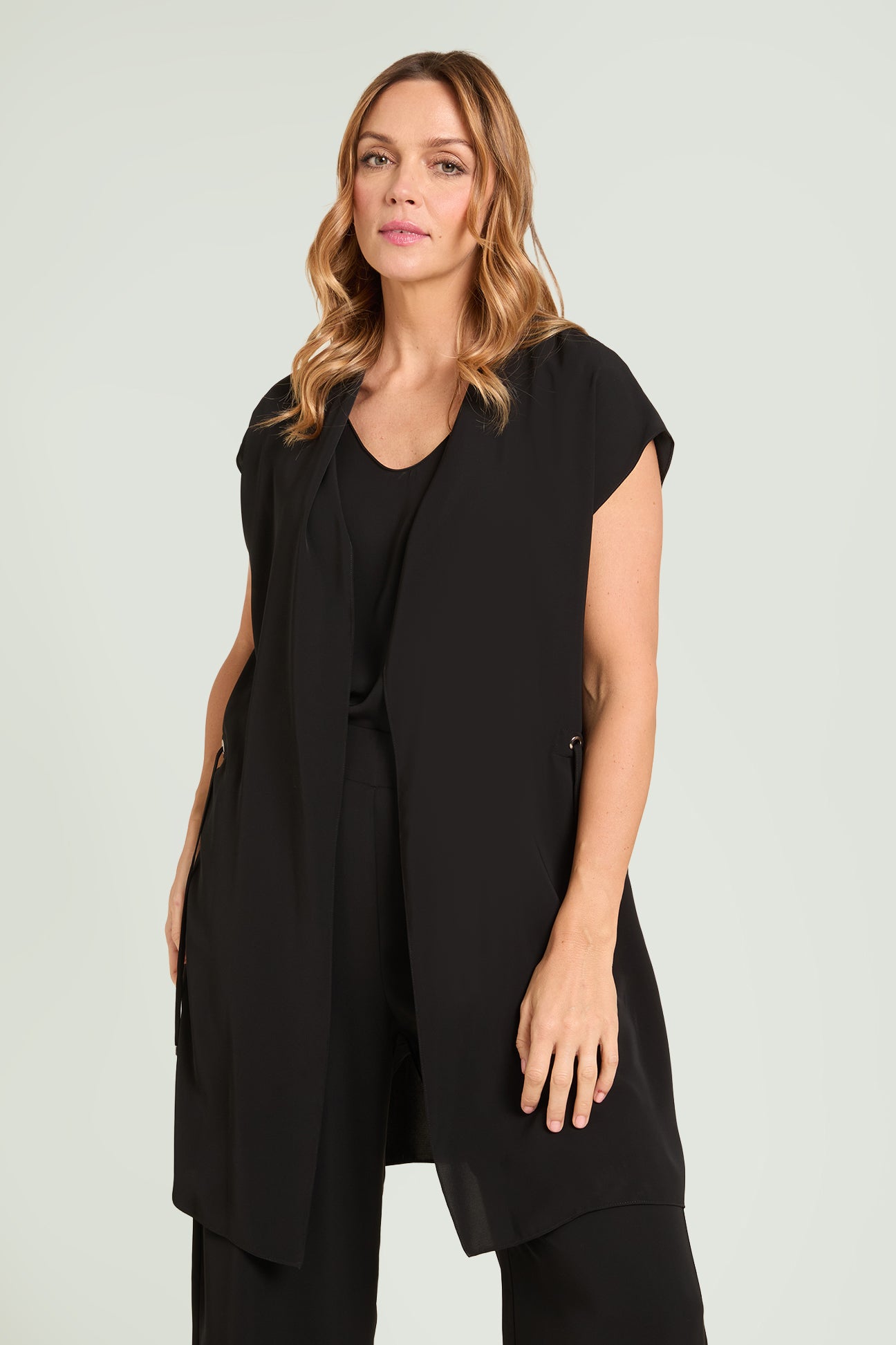 GILET IN TESSUTO FLUIDO SILKY TOUCH