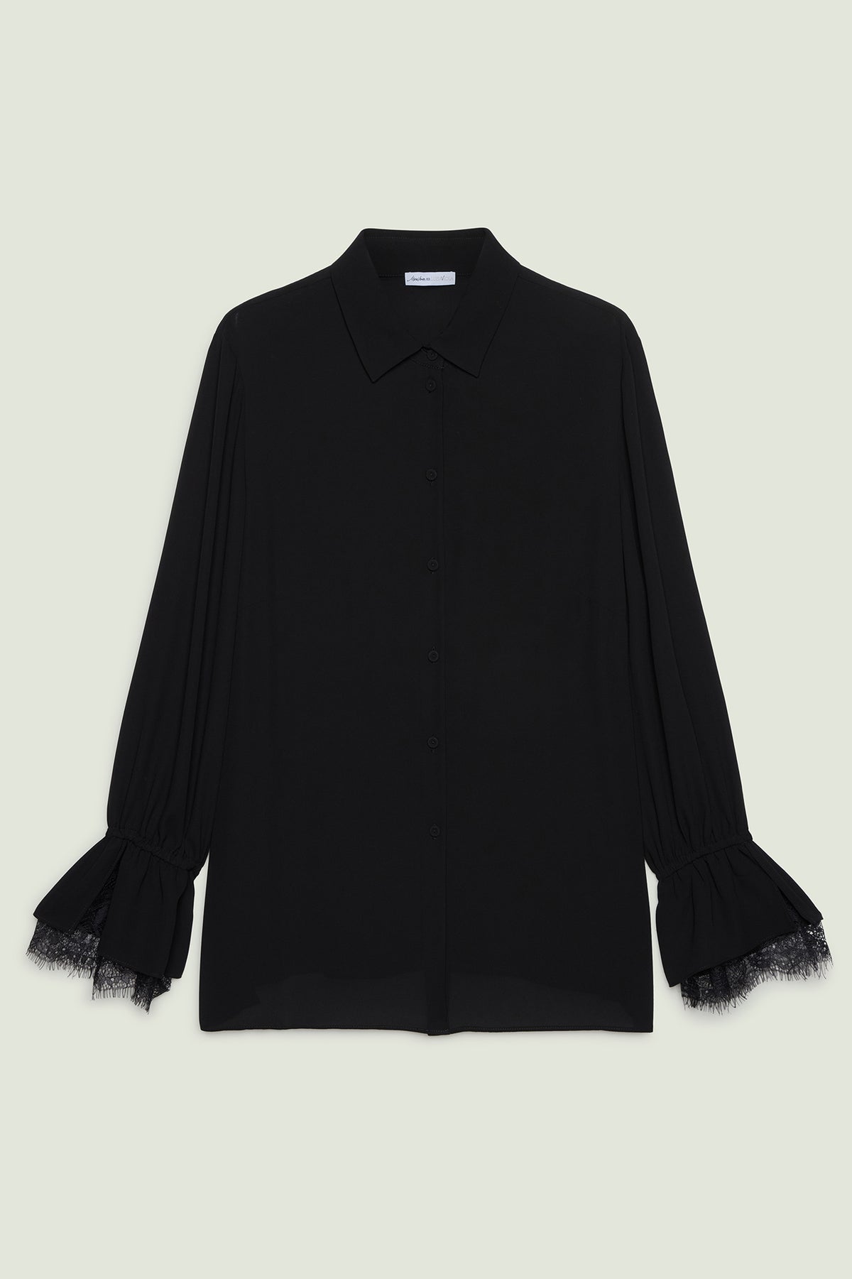 CAMICIA CON POLSO IN PIZZO