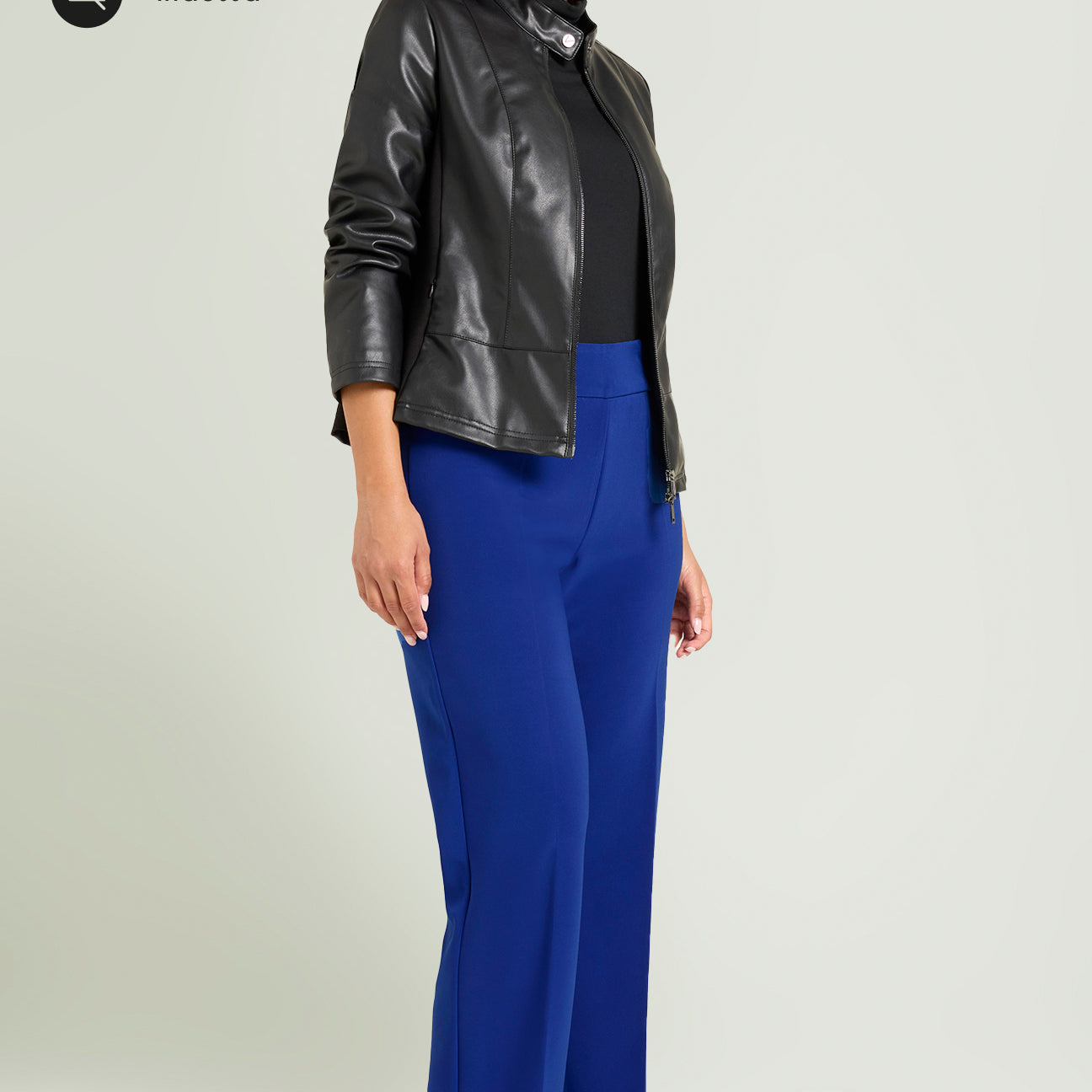 PANTALONI PULL-ON DRITTO IN COMPATTO STRETCH