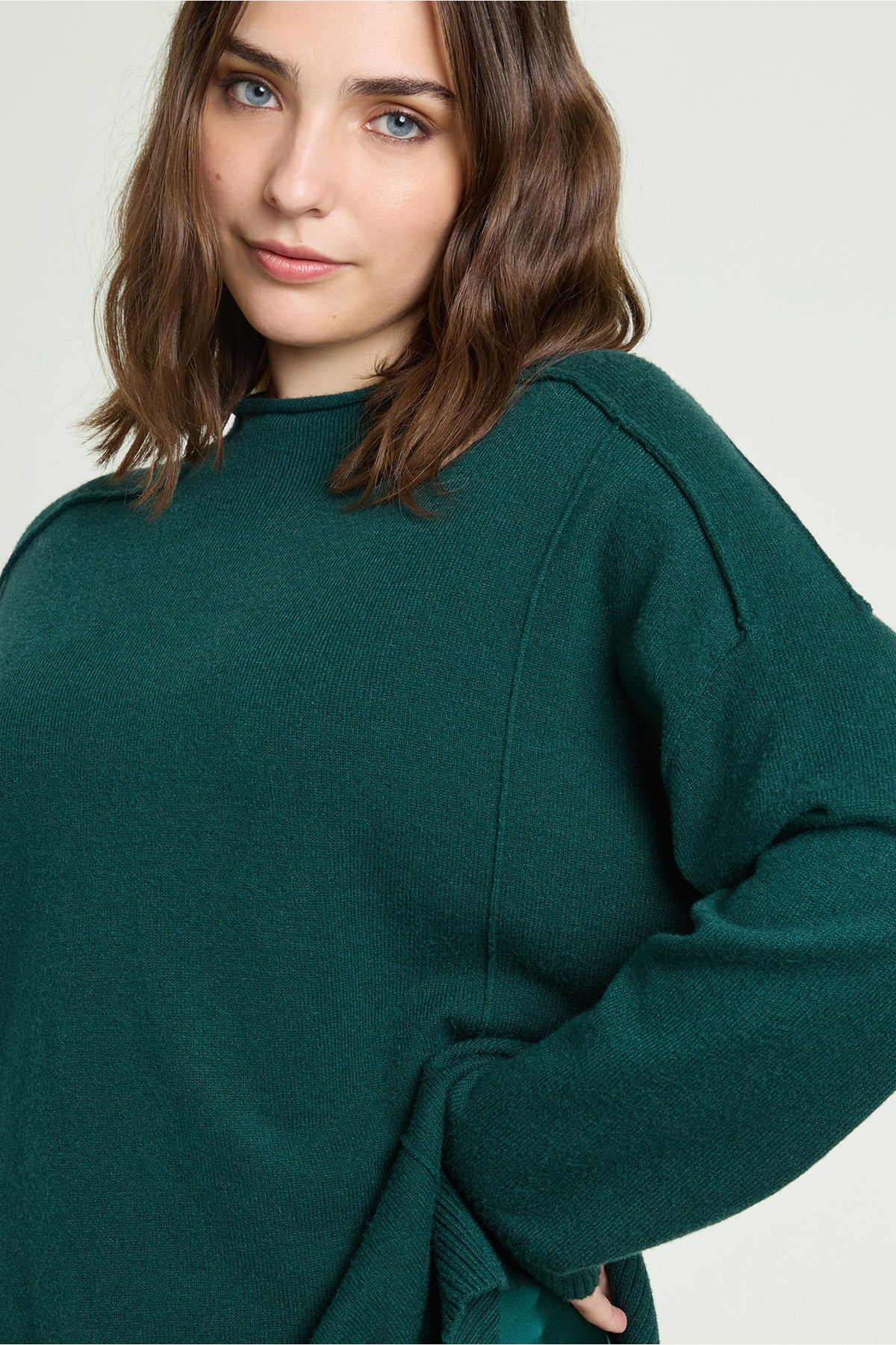 MAGLIA WINTER TOUCH CON SCOLLO A CRATERE