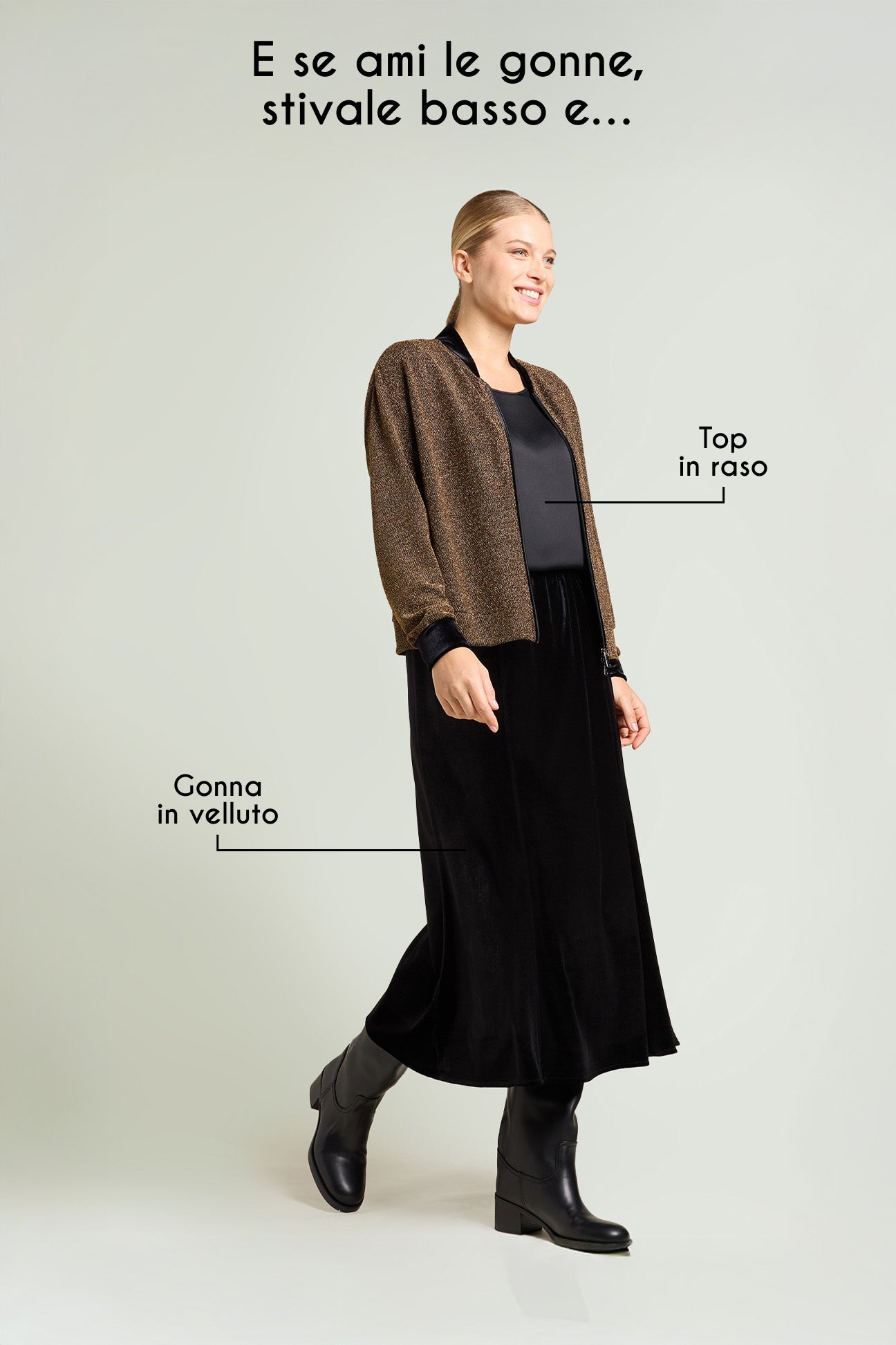 BOMBER IN JERSEY LUREX