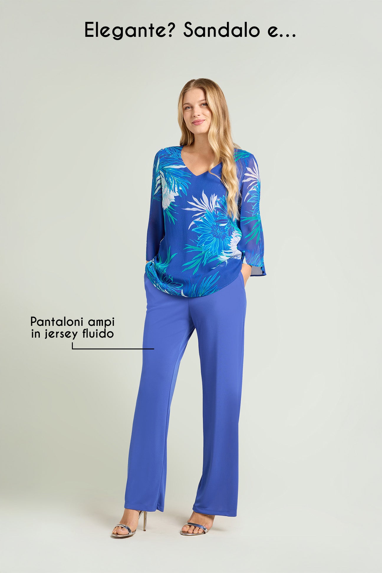 BLUSA IN GEORGETTE STAMPATA