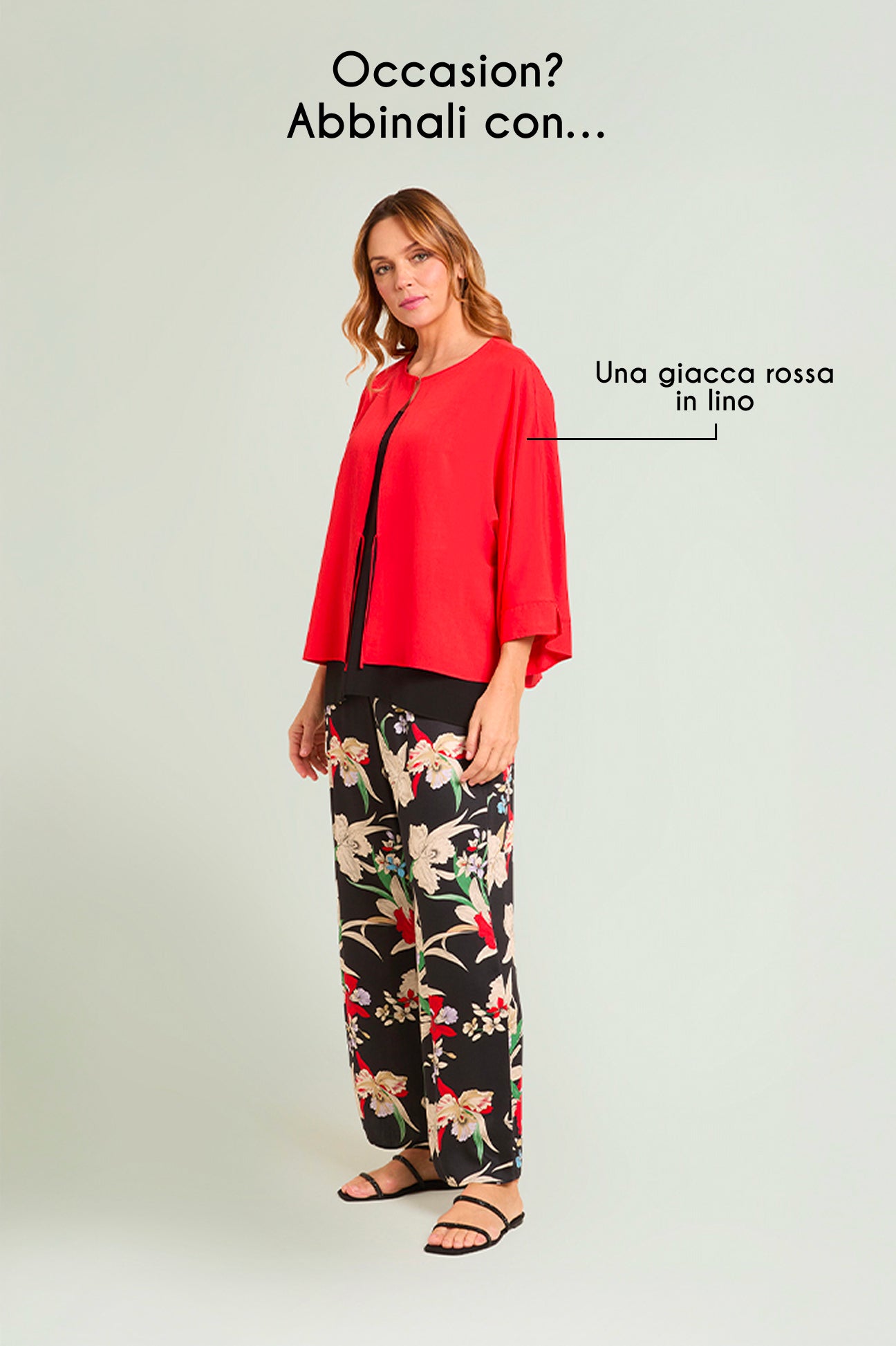 PANTALONI IN SATIN STAMPATO