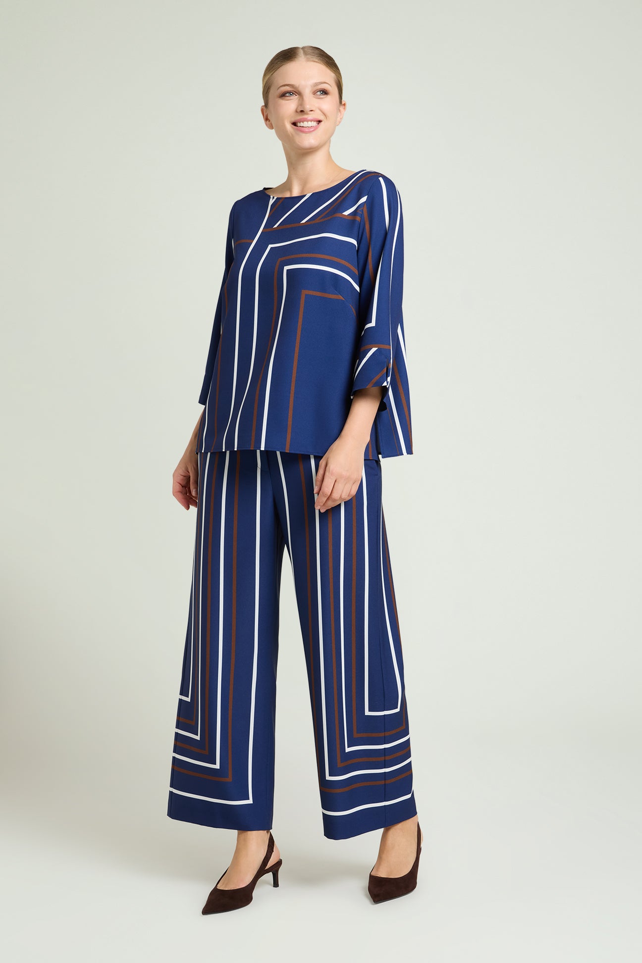 BLUSA IN SABLE' STAMPATO