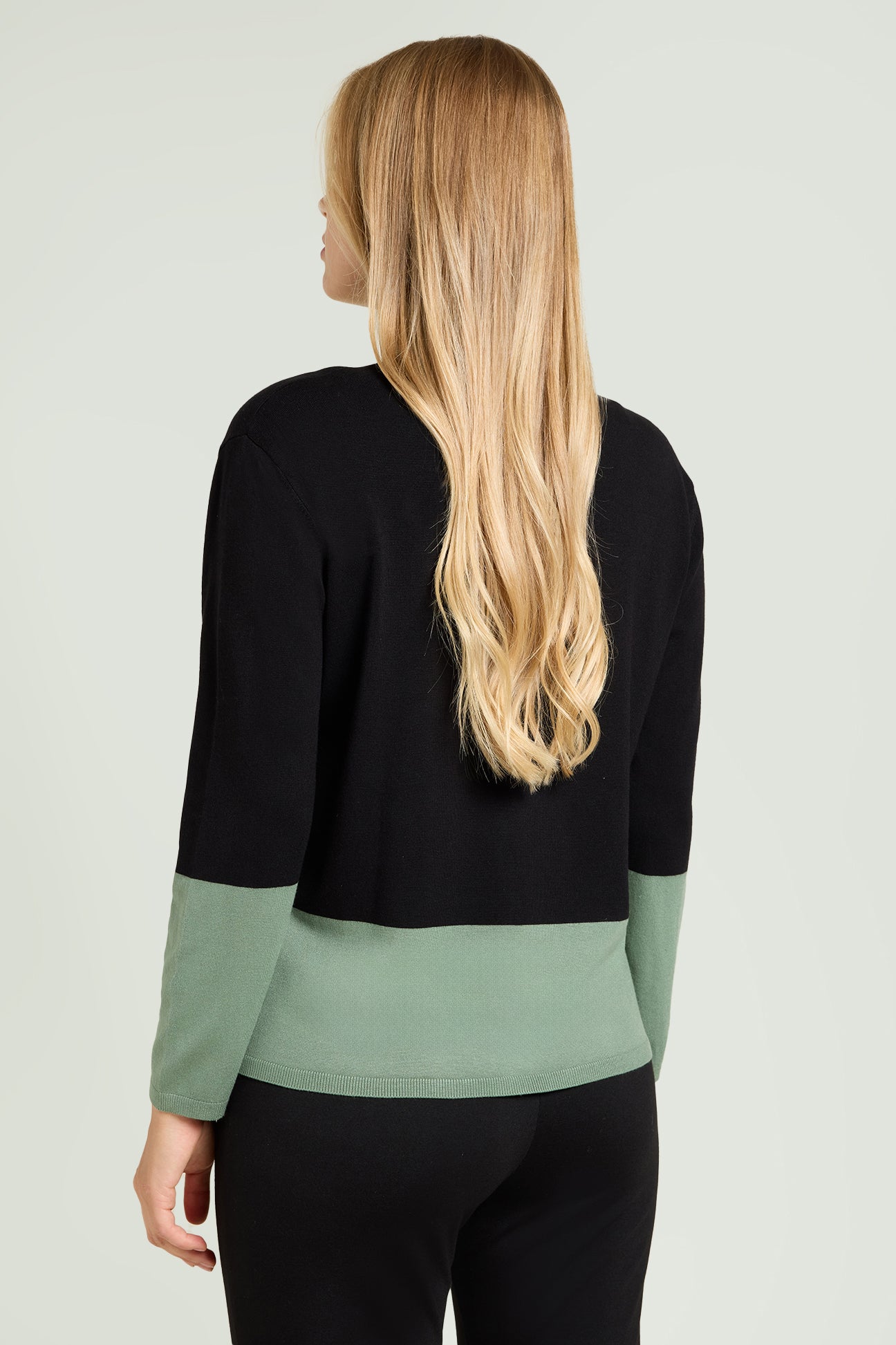 CARDIGAN COLOR BLOCK IN VISCOSA COMFORT