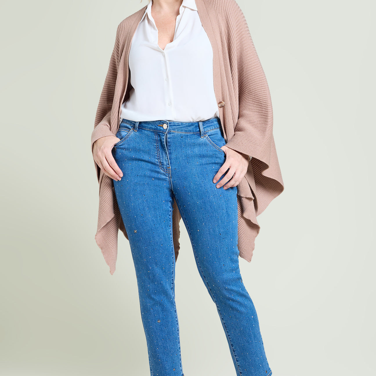 JEANS SKINNY CON PUNTI LUCE