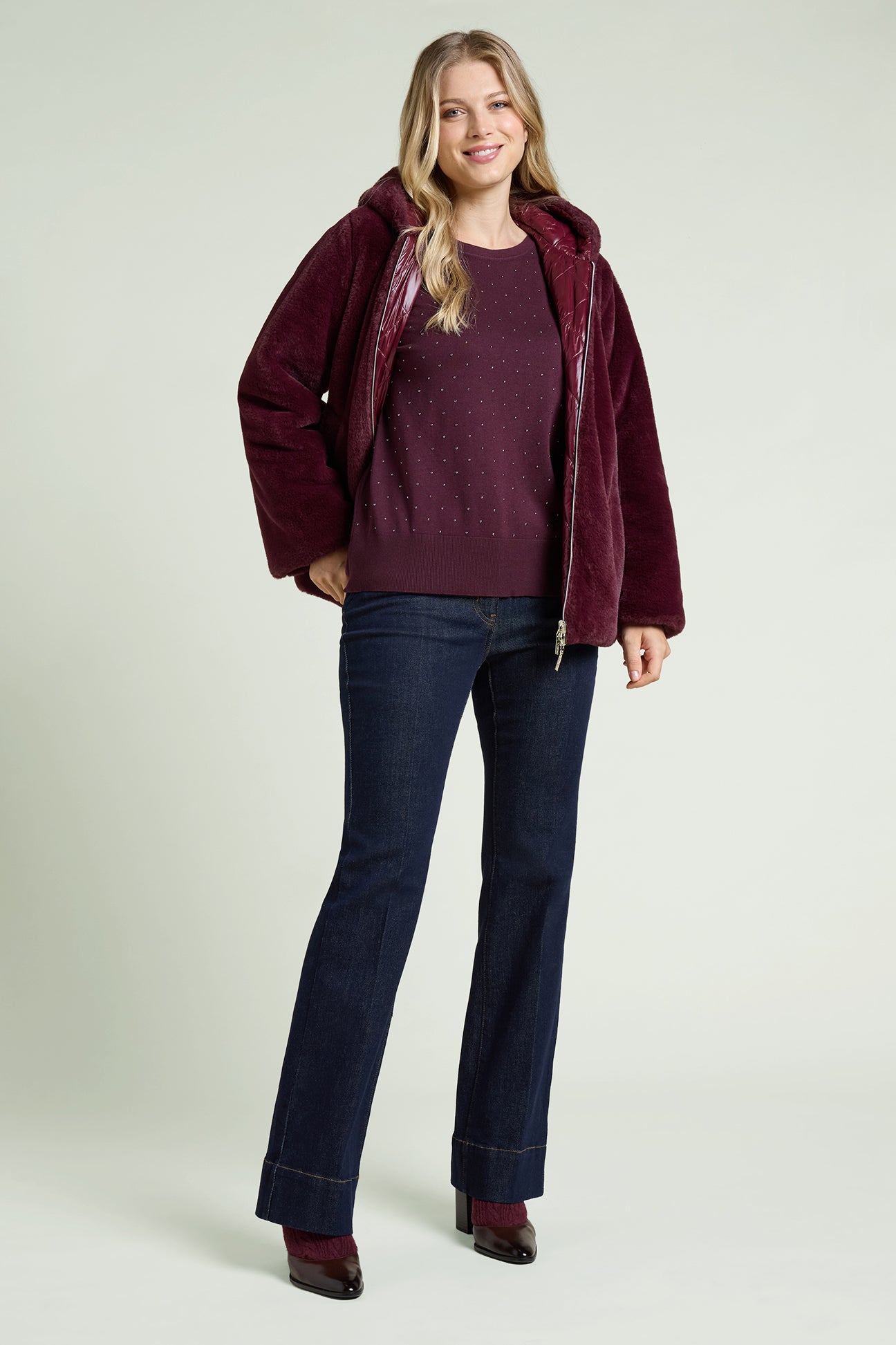 MAGLIA IN VISCOSA COMFORT CON BORCHIETTE