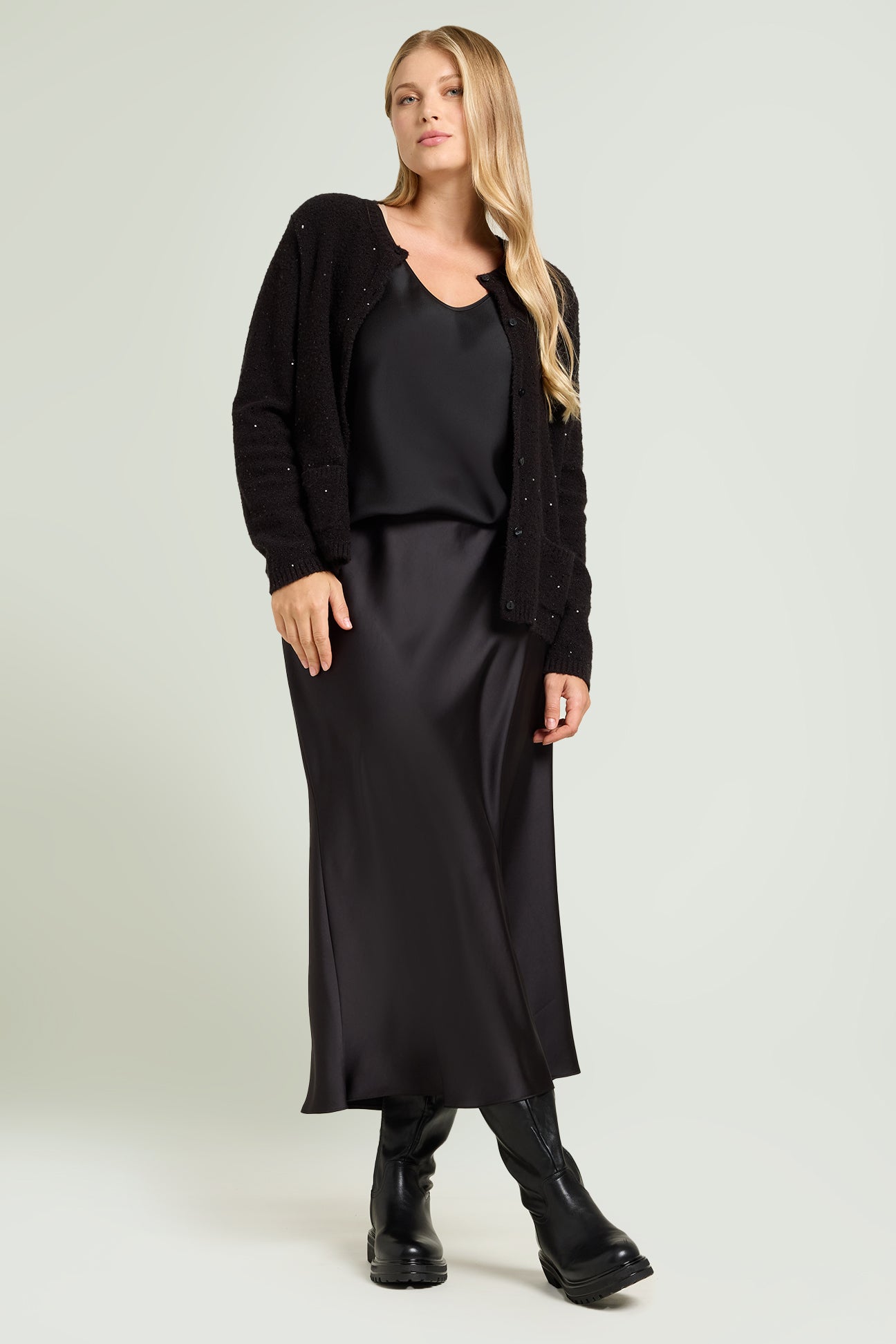 GONNA LUNGA IN SATIN