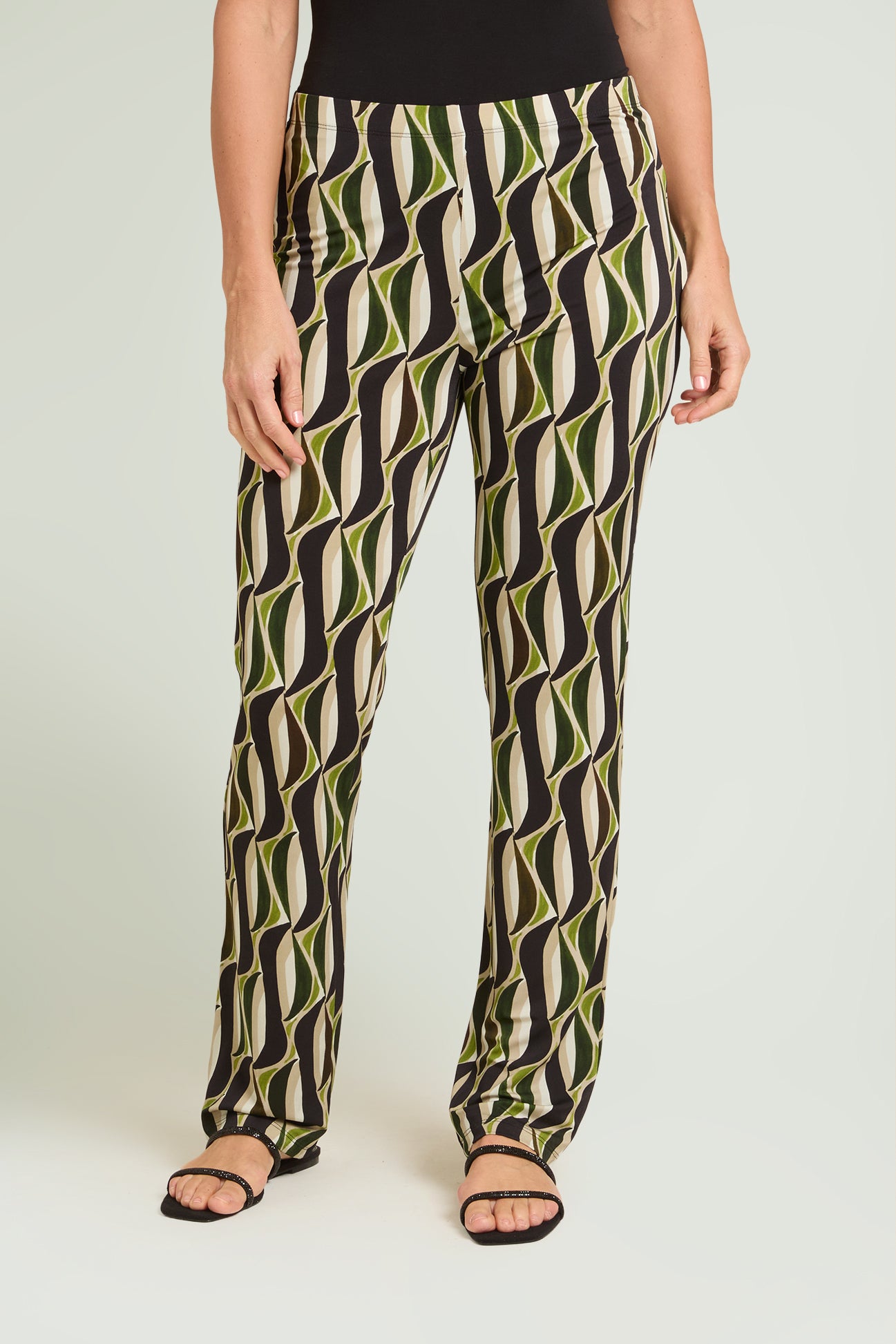 PANTALONI PULL-ON STAMPATI IN JERSEY PIQUET