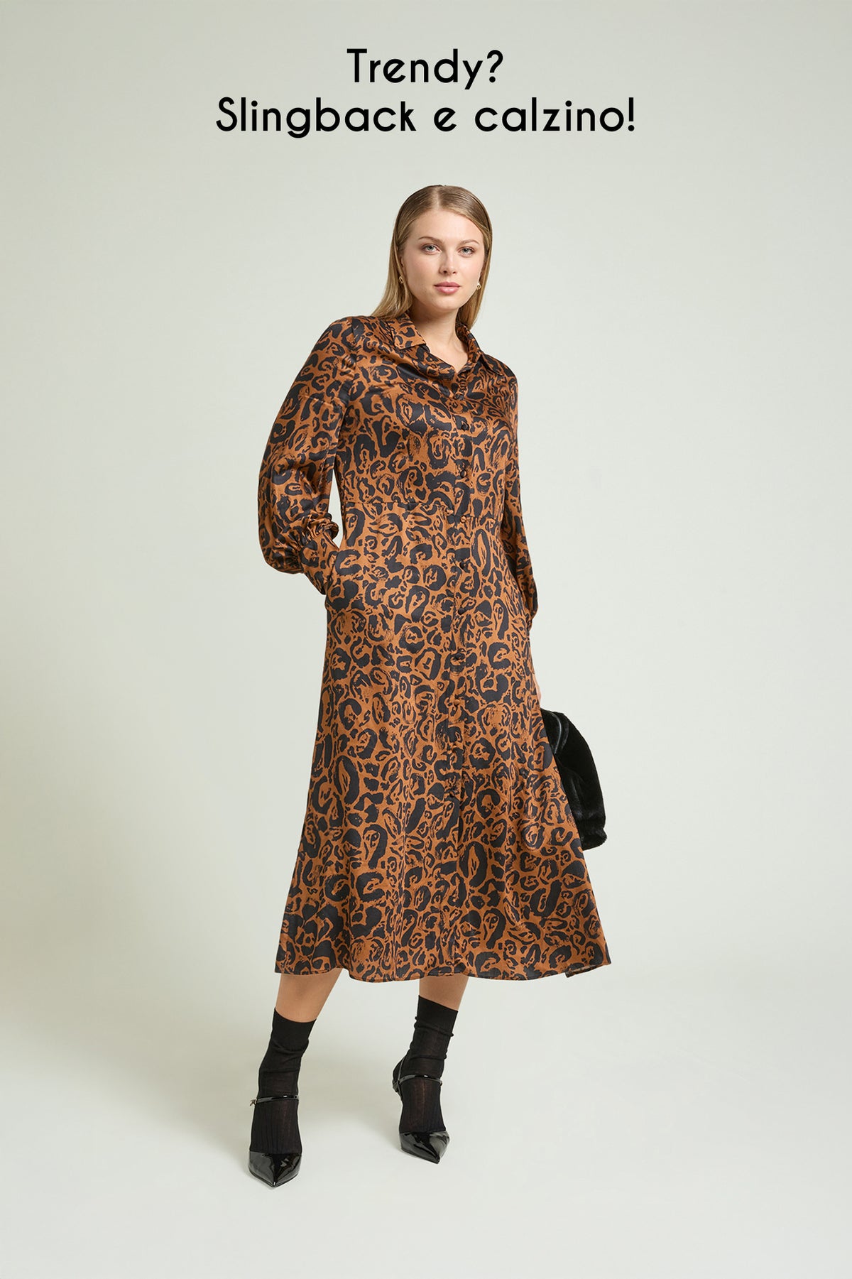 ABITO ANIMALIER IN SATIN