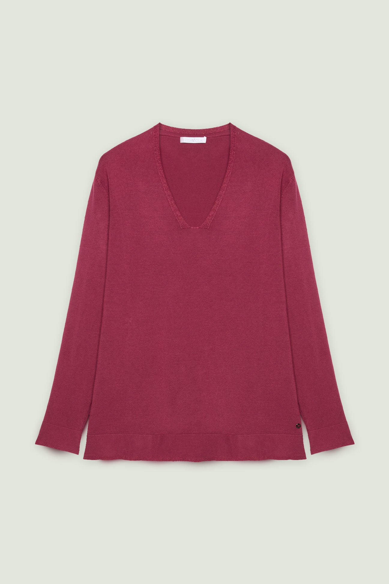 MAGLIA CON SCOLLO A "V" IN VISCOSA COMFORT